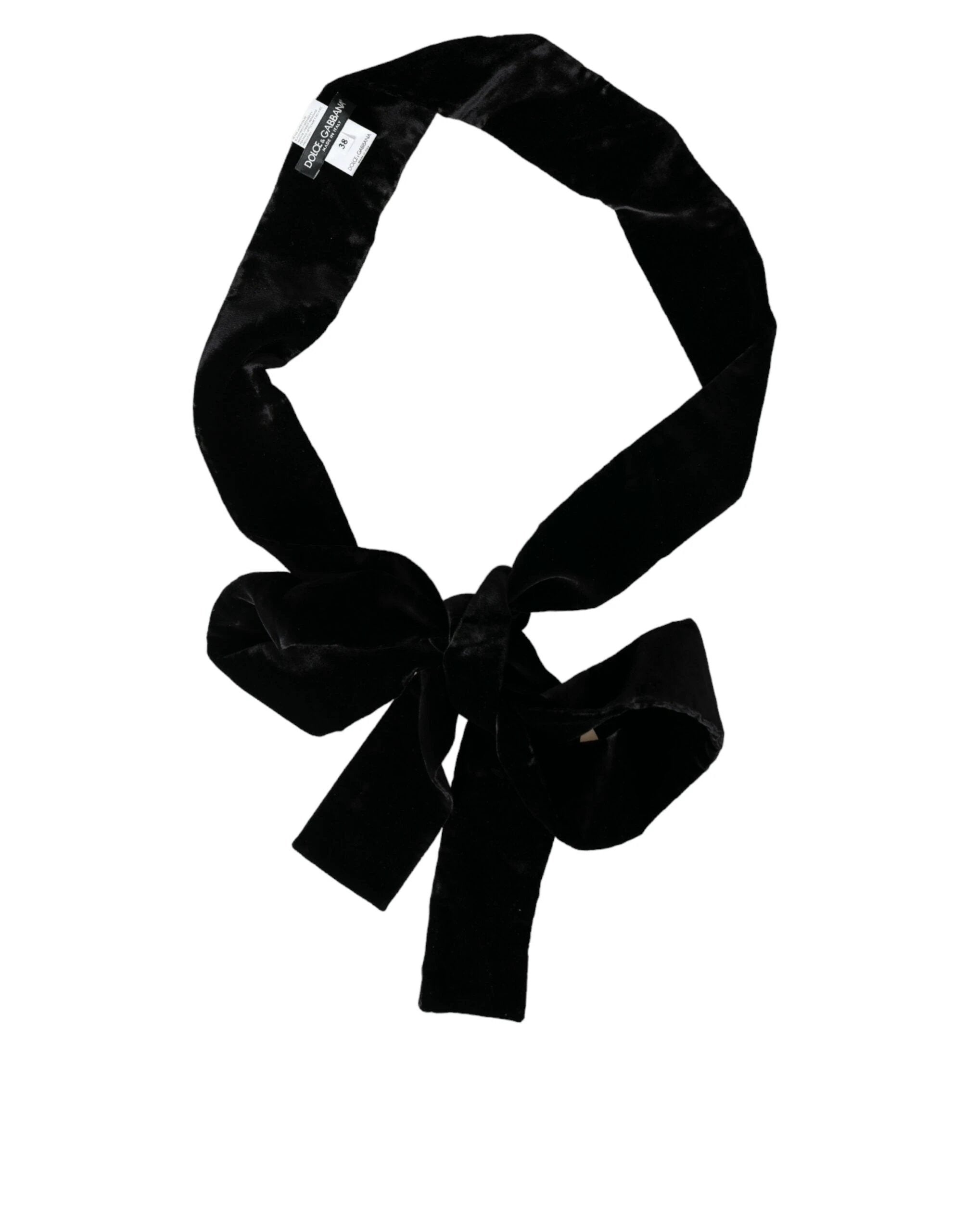 Dolce & Gabbana Black Viscose Wide Waist Women Belt by Dolce & Gabbana