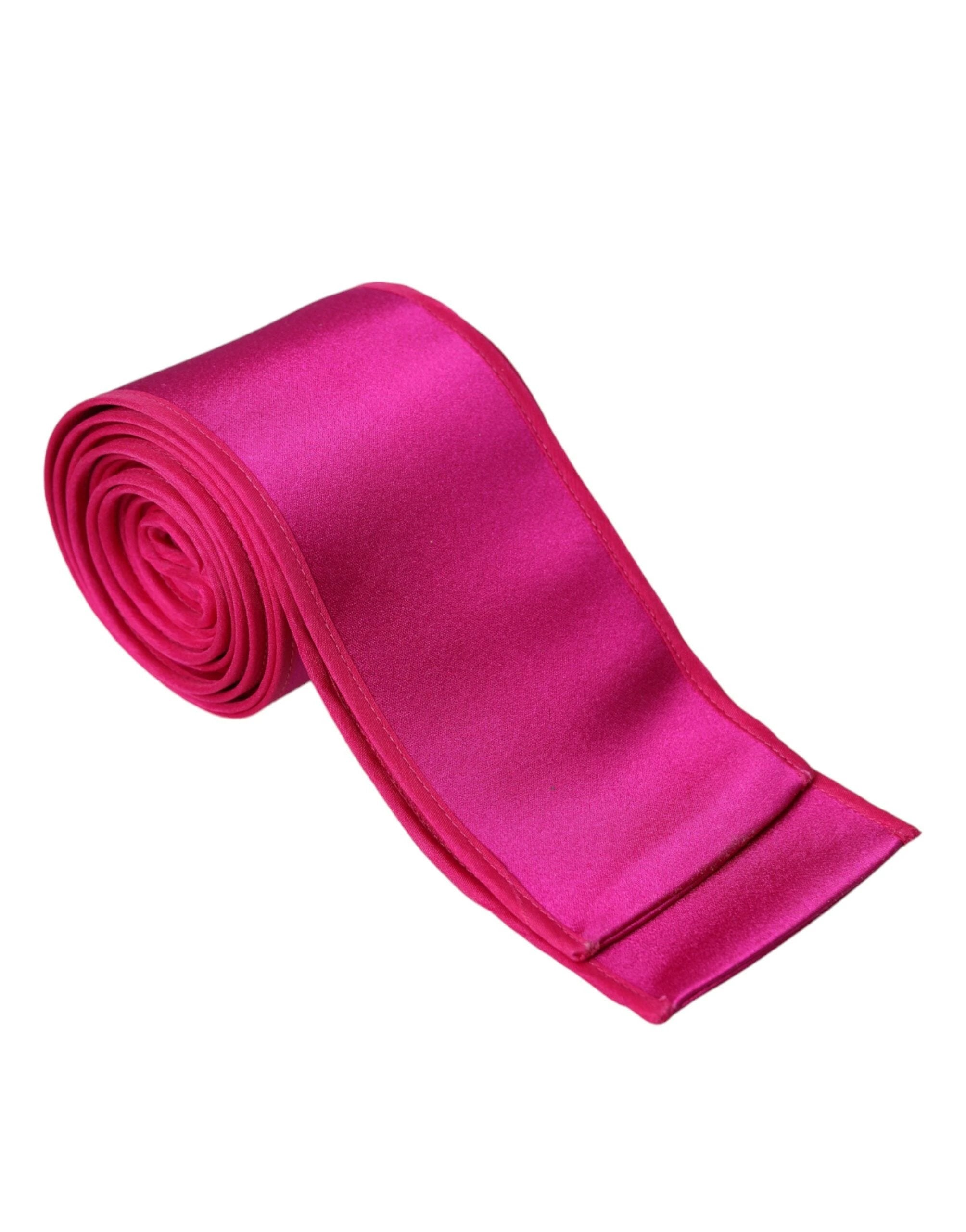 Dolce & Gabbana Fuchsia Pink Silk Waist Women Belt by Dolce & Gabbana