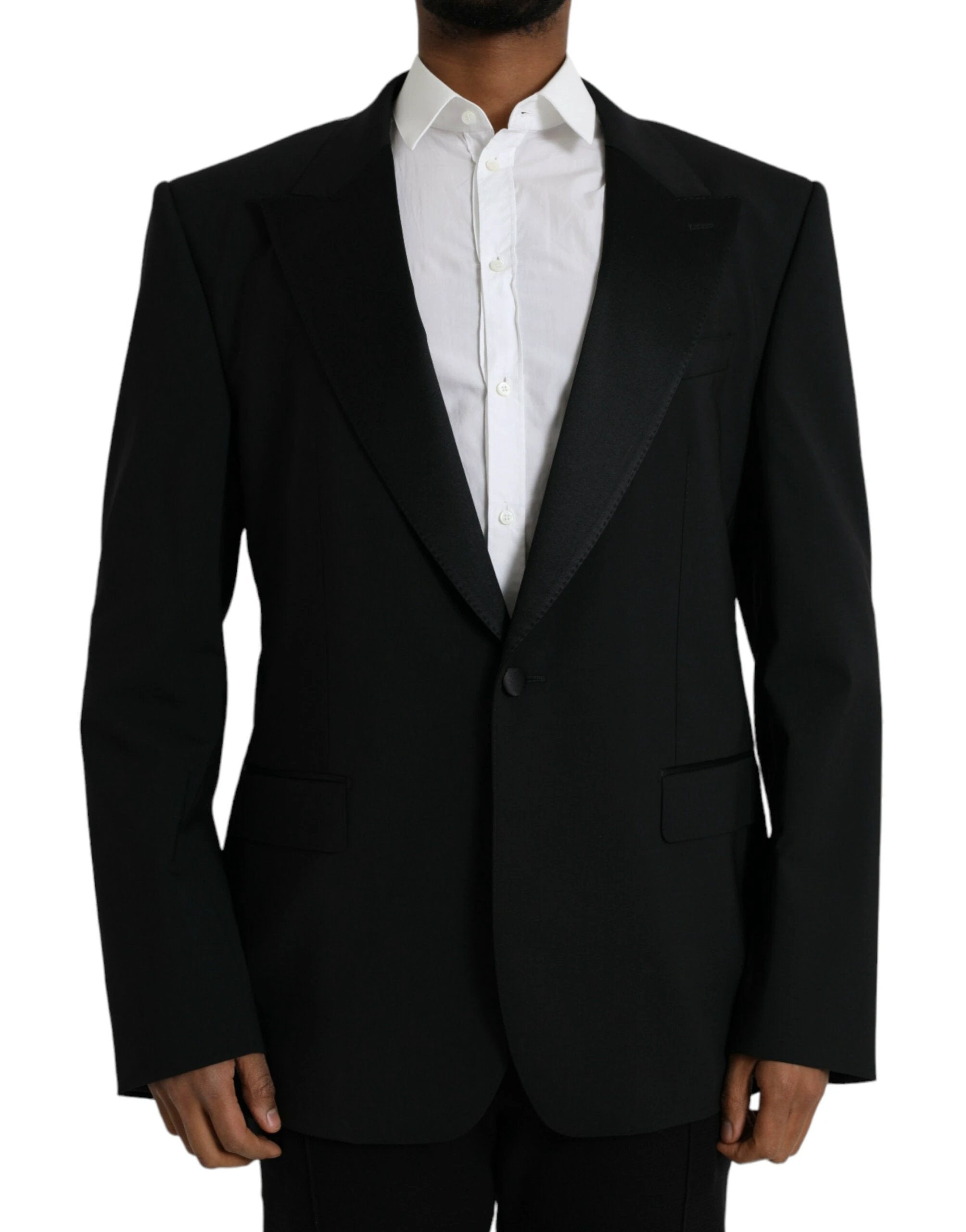 Dolce & Gabbana Black SICILIA Single Breasted Coat Blazer by Dolce & Gabbana