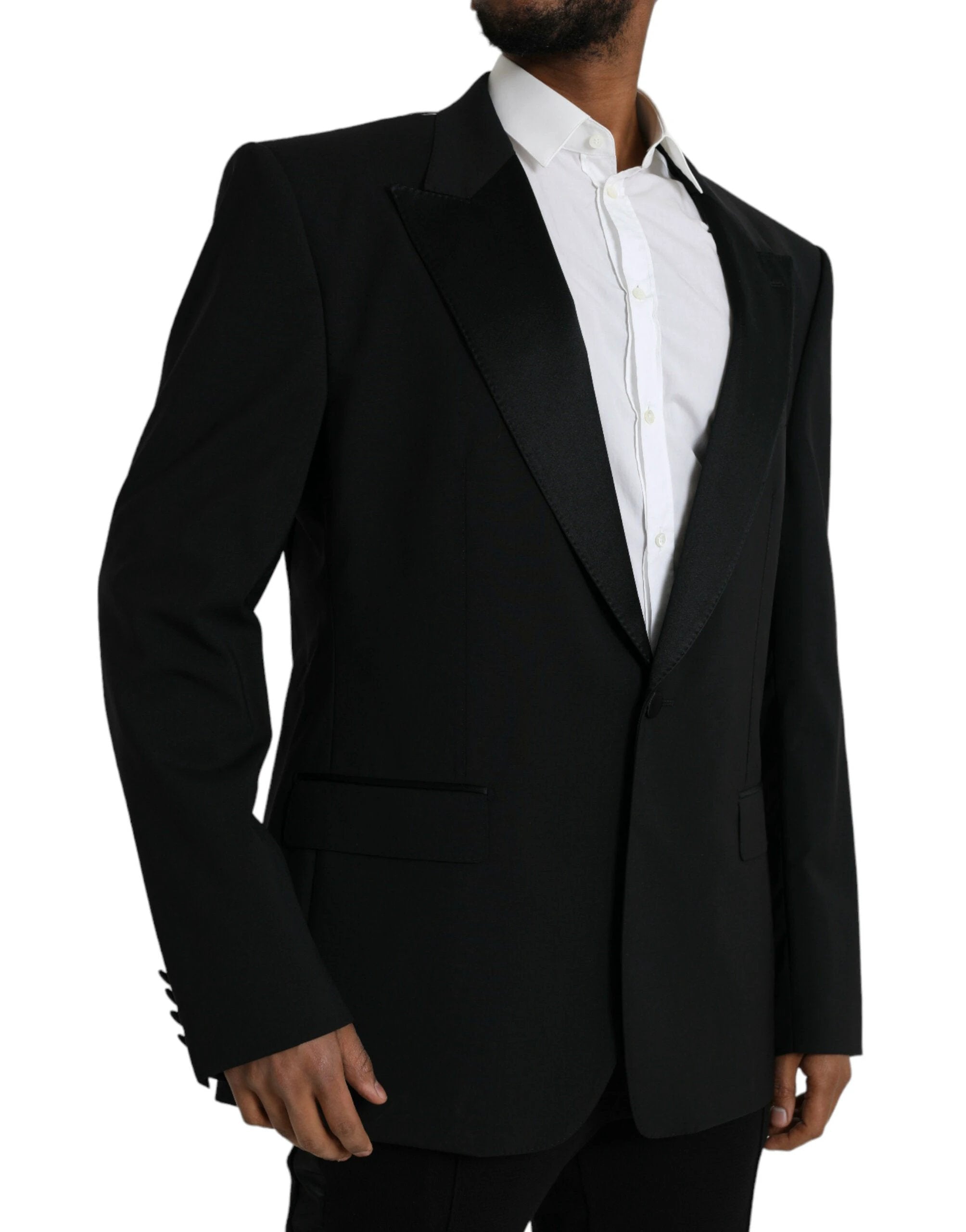 Dolce & Gabbana Black SICILIA Single Breasted Coat Blazer by Dolce & Gabbana