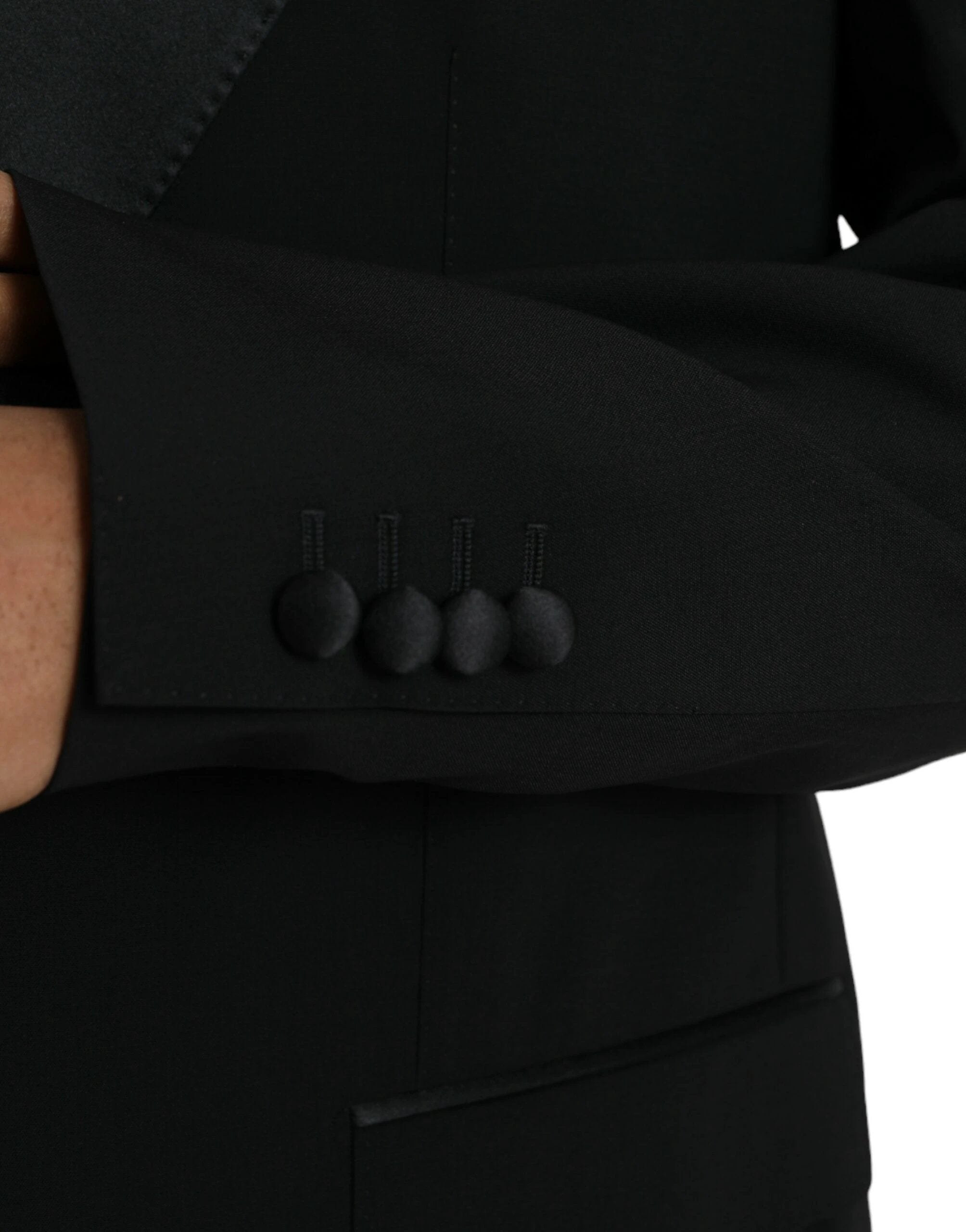 Dolce & Gabbana Black SICILIA Single Breasted Coat Blazer by Dolce & Gabbana