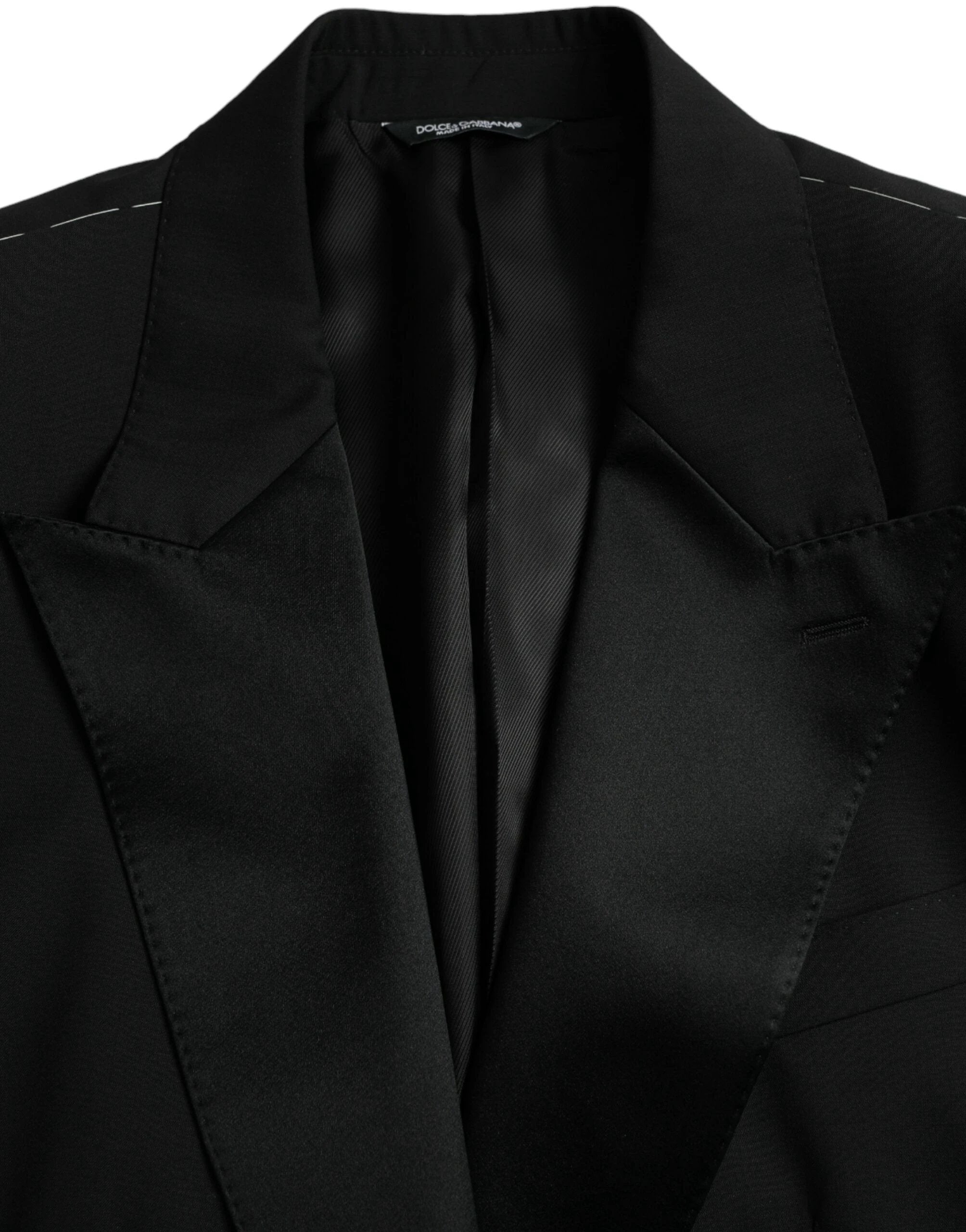 Dolce & Gabbana Black SICILIA Single Breasted Coat Blazer by Dolce & Gabbana