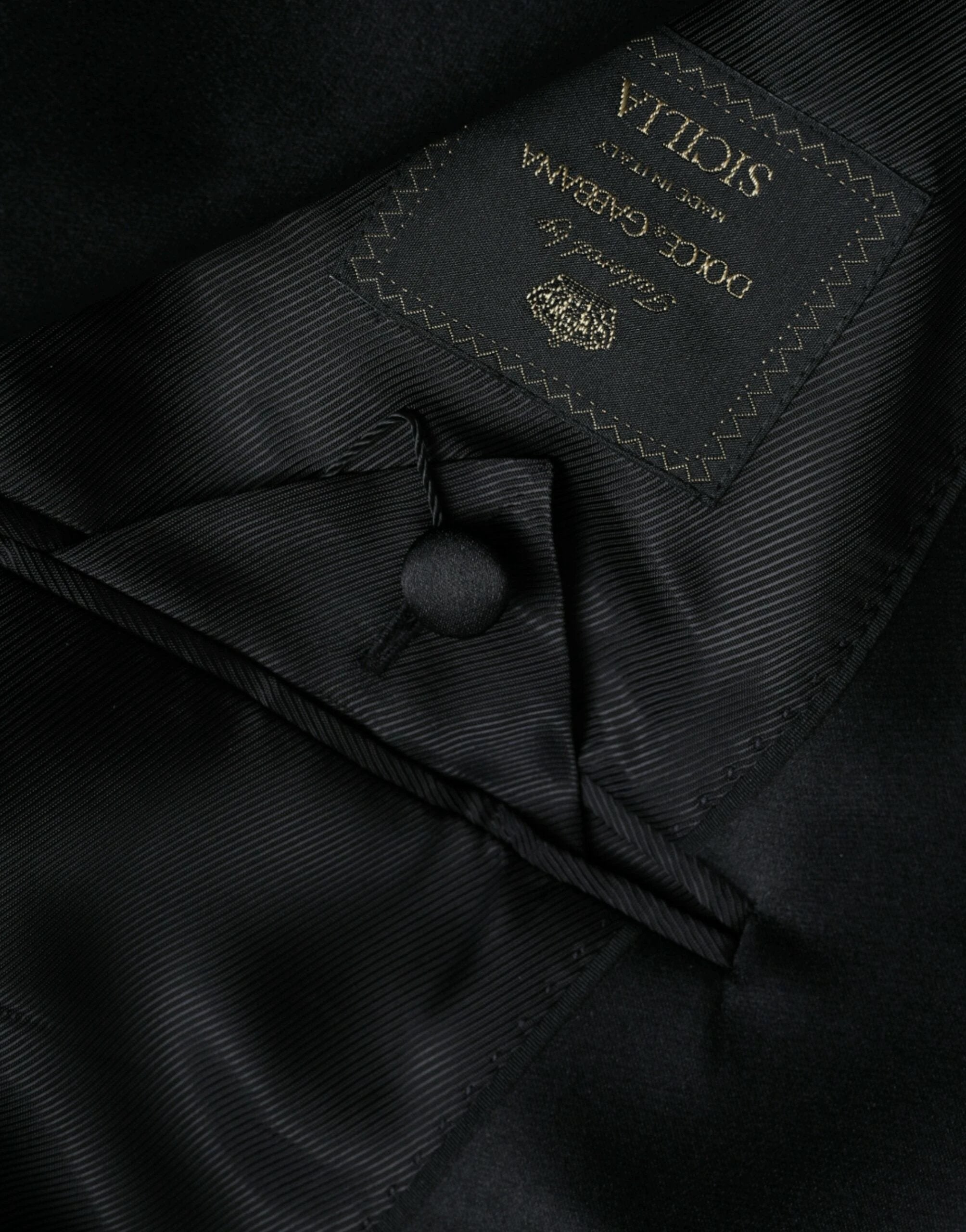 Dolce & Gabbana Black SICILIA Single Breasted Coat Blazer by Dolce & Gabbana