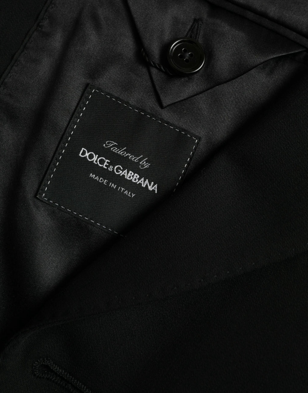 Dolce & Gabbana Black Wool Peak Single Breasted Coat Blazer by Dolce & Gabbana