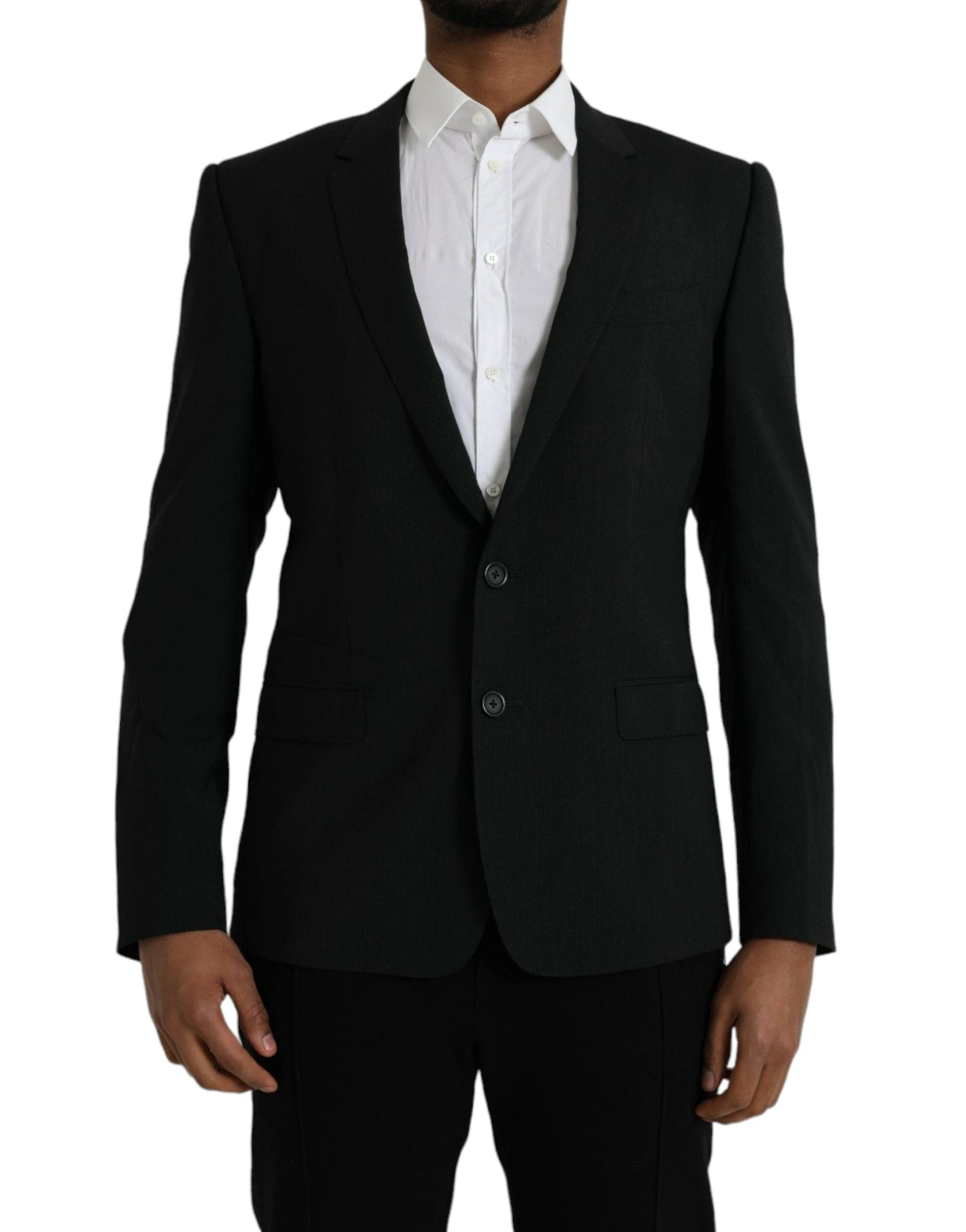 Dolce & Gabbana Blue GOLD Notch Single Breasted Coat Blazer by Dolce & Gabbana