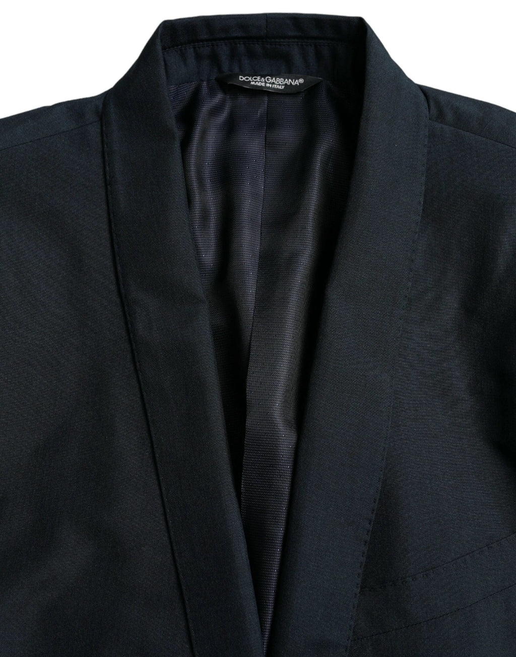 Dolce & Gabbana Blue GOLD Notch Single Breasted Coat Blazer by Dolce & Gabbana