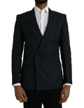 Dolce & Gabbana Black Stripe SICILIA Double Breasted Coat Blazer by Dolce & Gabbana
