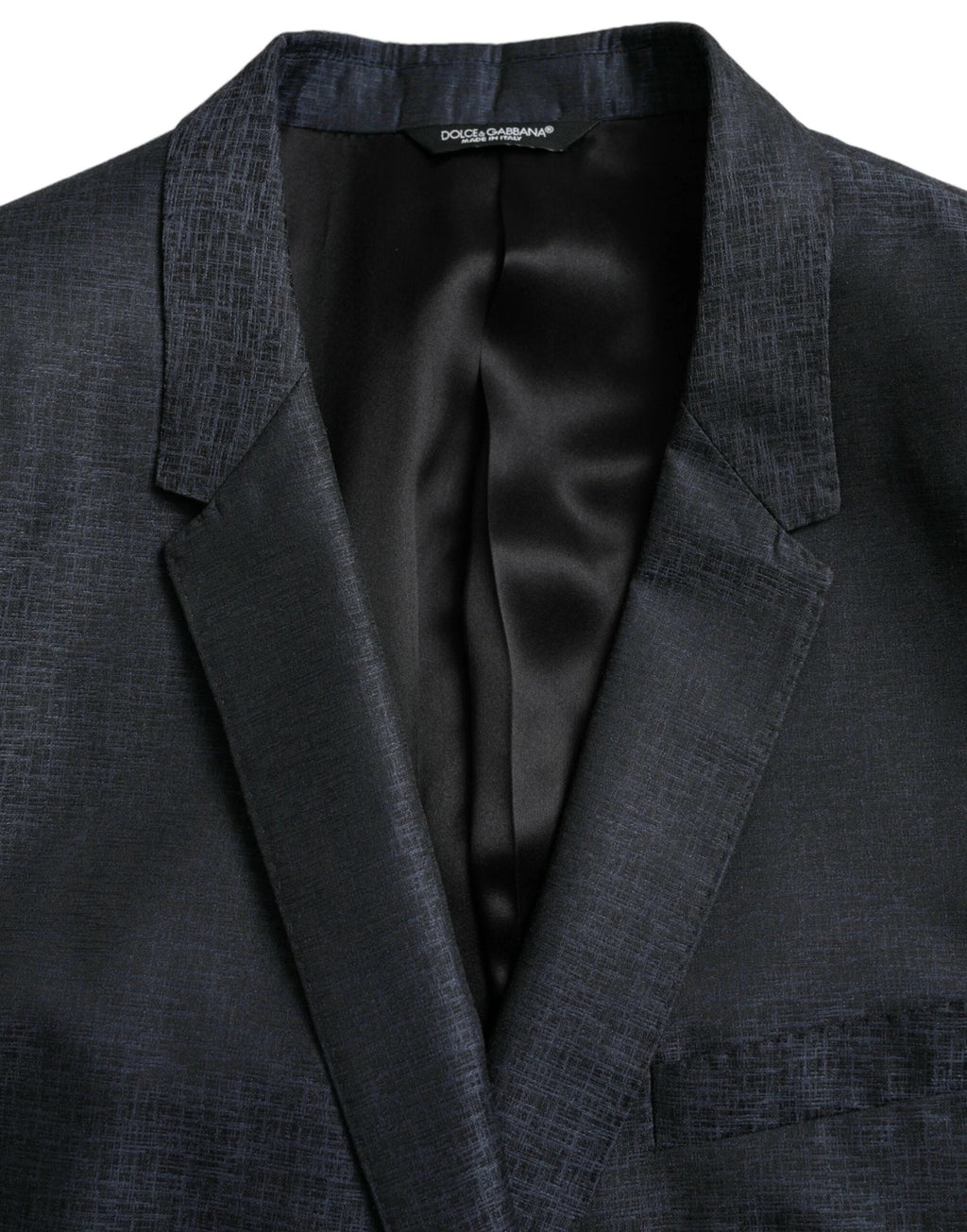 Dolce & Gabbana Blue Wool GOLD Single Breasted Coat Blazer by Dolce & Gabbana