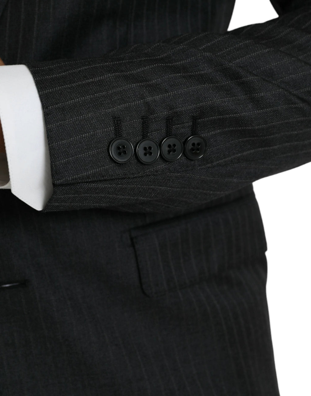 Dolce & Gabbana Black Stripe MARTINI Single Breasted Coat Blazer by Dolce & Gabbana