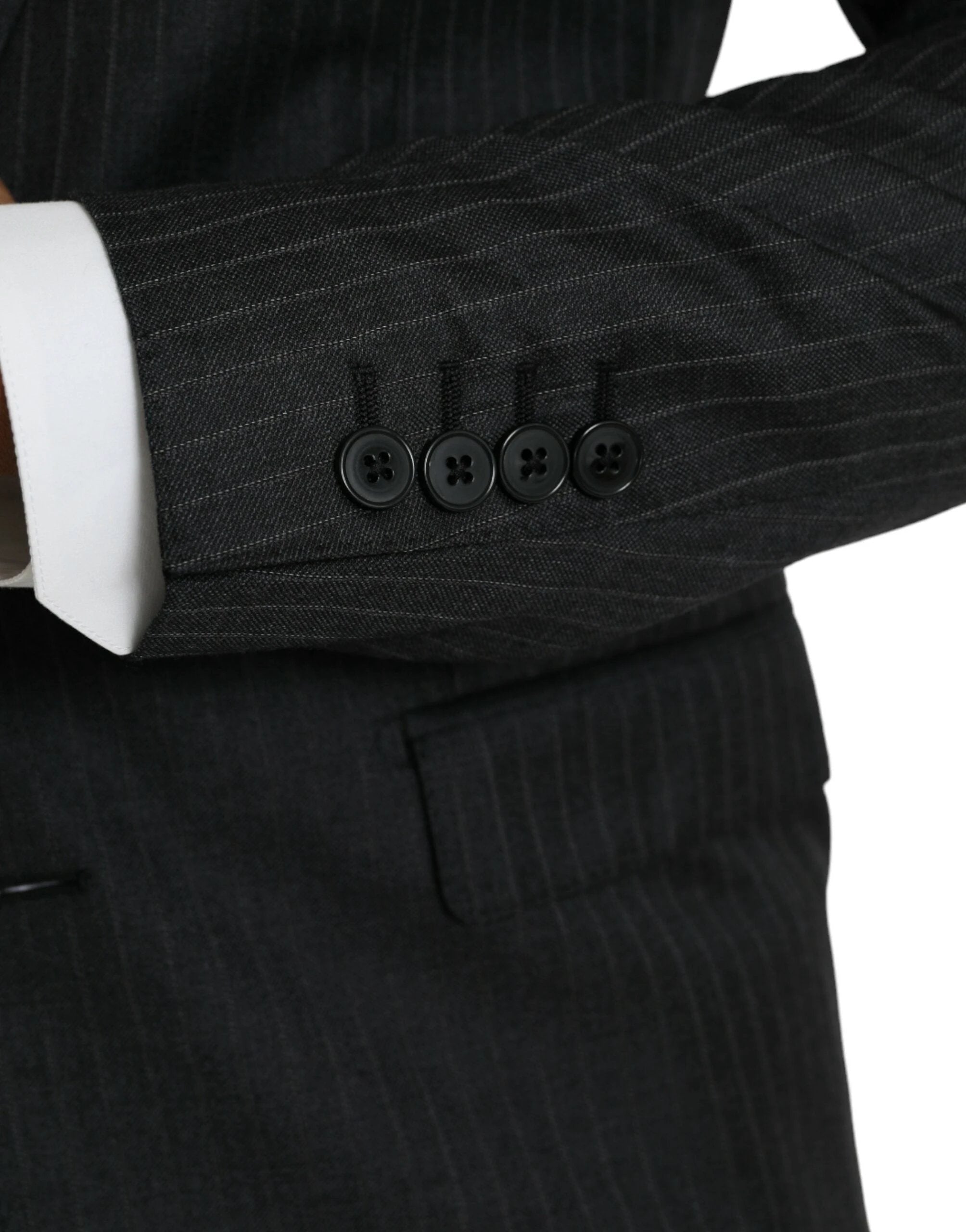 Dolce & Gabbana Black Stripe MARTINI Single Breasted Coat Blazer by Dolce & Gabbana