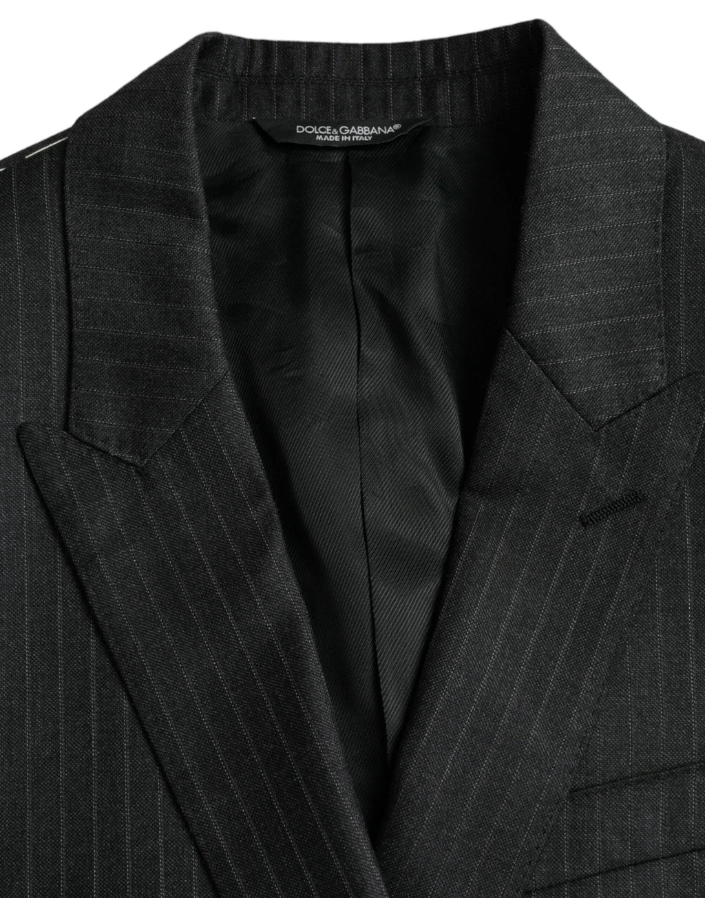 Dolce & Gabbana Black Stripe MARTINI Single Breasted Coat Blazer by Dolce & Gabbana