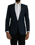 Dolce & Gabbana Blue MARTINI Shawl Single Breasted Blazer by Dolce & Gabbana