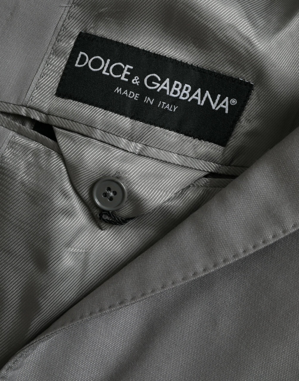 Dolce & Gabbana Gray Wool Peak Single Breasted Coat Blazer by Dolce & Gabbana