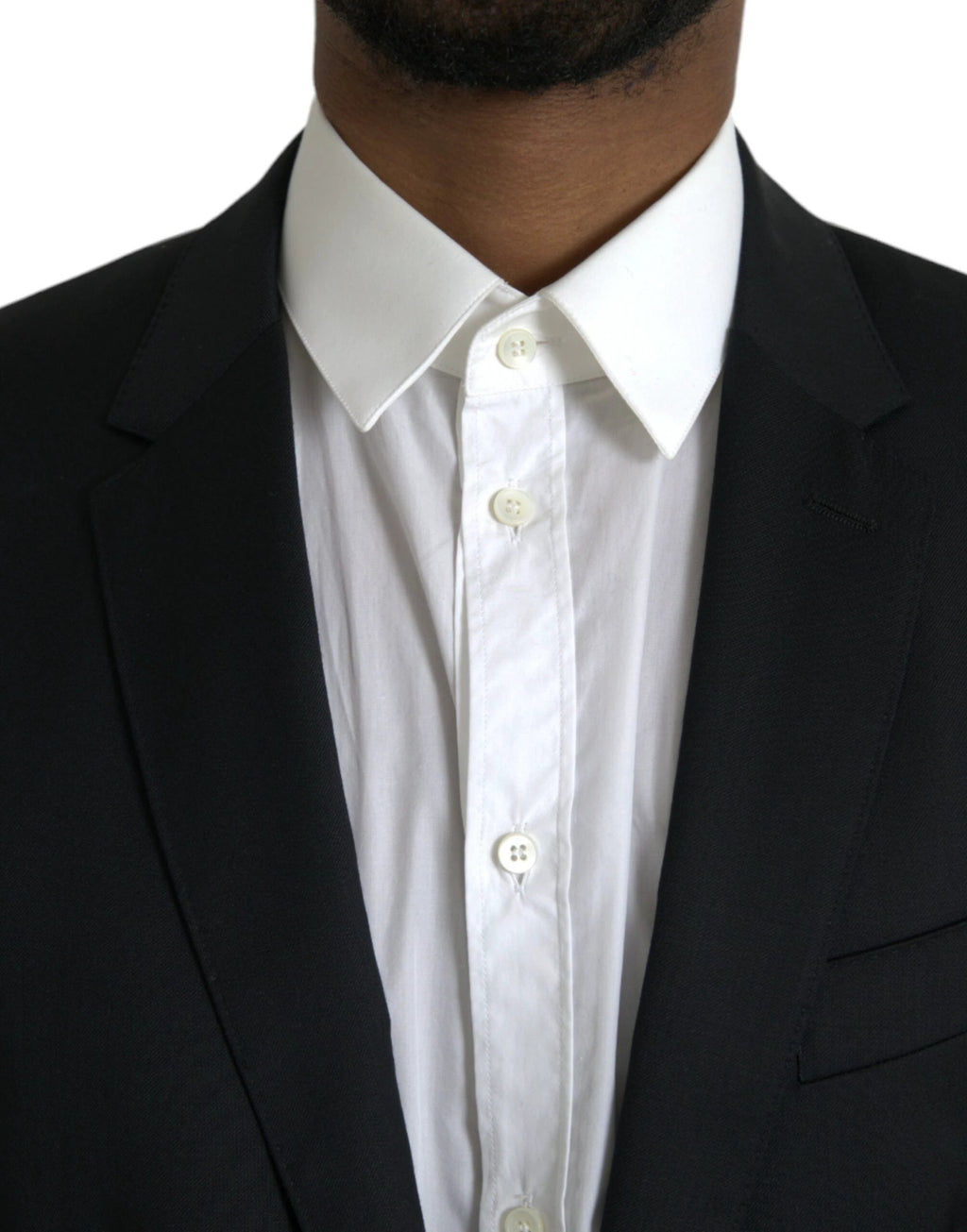 Dolce & Gabbana Black Wool MARTINI Single Breasted Blazer by Dolce & Gabbana