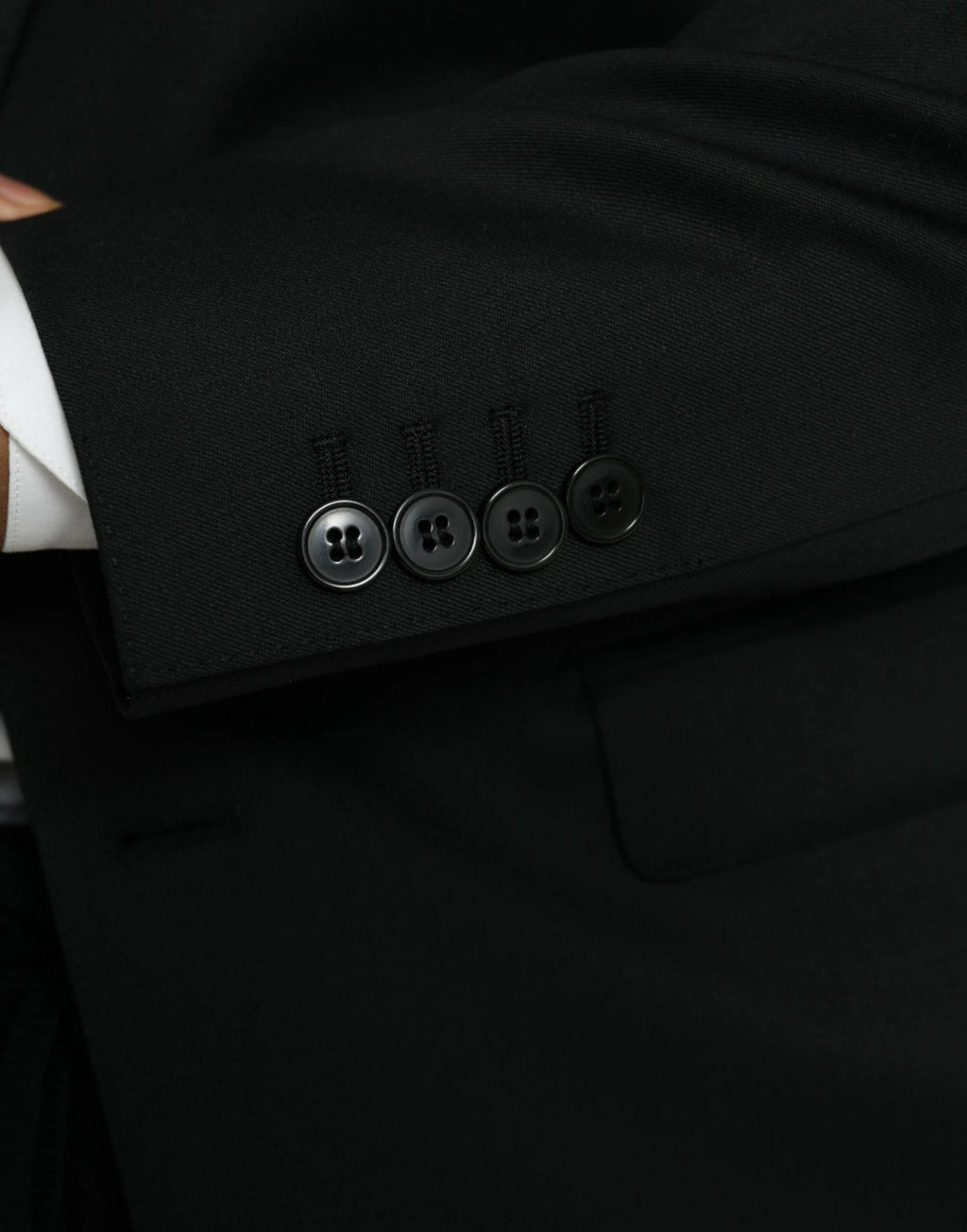 Dolce & Gabbana Black Wool MARTINI Single Breasted Blazer by Dolce & Gabbana