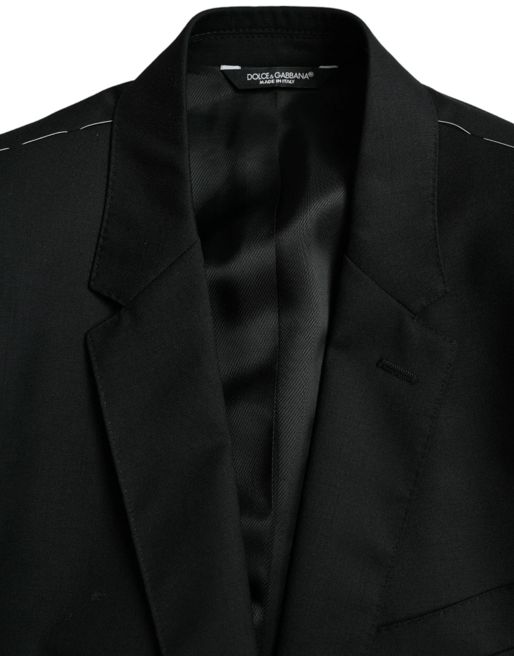Dolce & Gabbana Black Wool MARTINI Single Breasted Blazer by Dolce & Gabbana