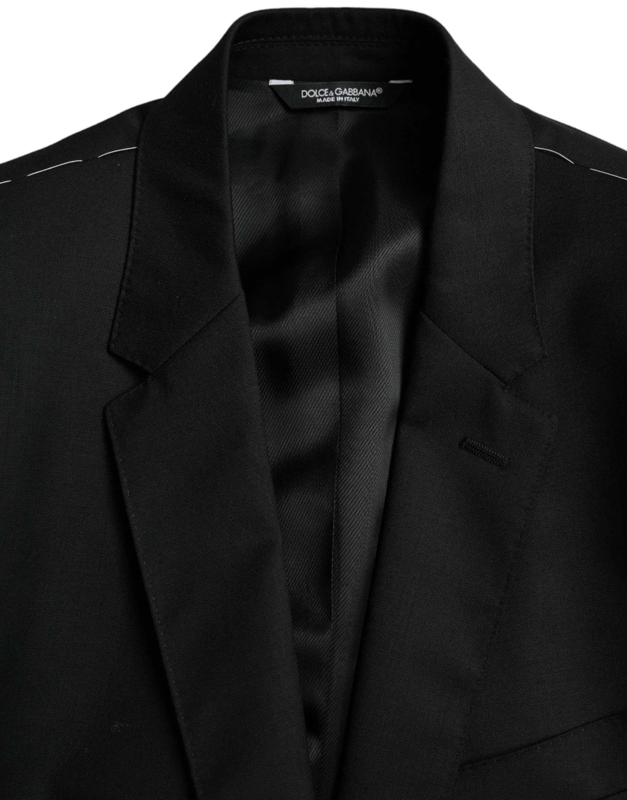 Dolce & Gabbana Black Wool MARTINI Single Breasted Blazer by Dolce & Gabbana