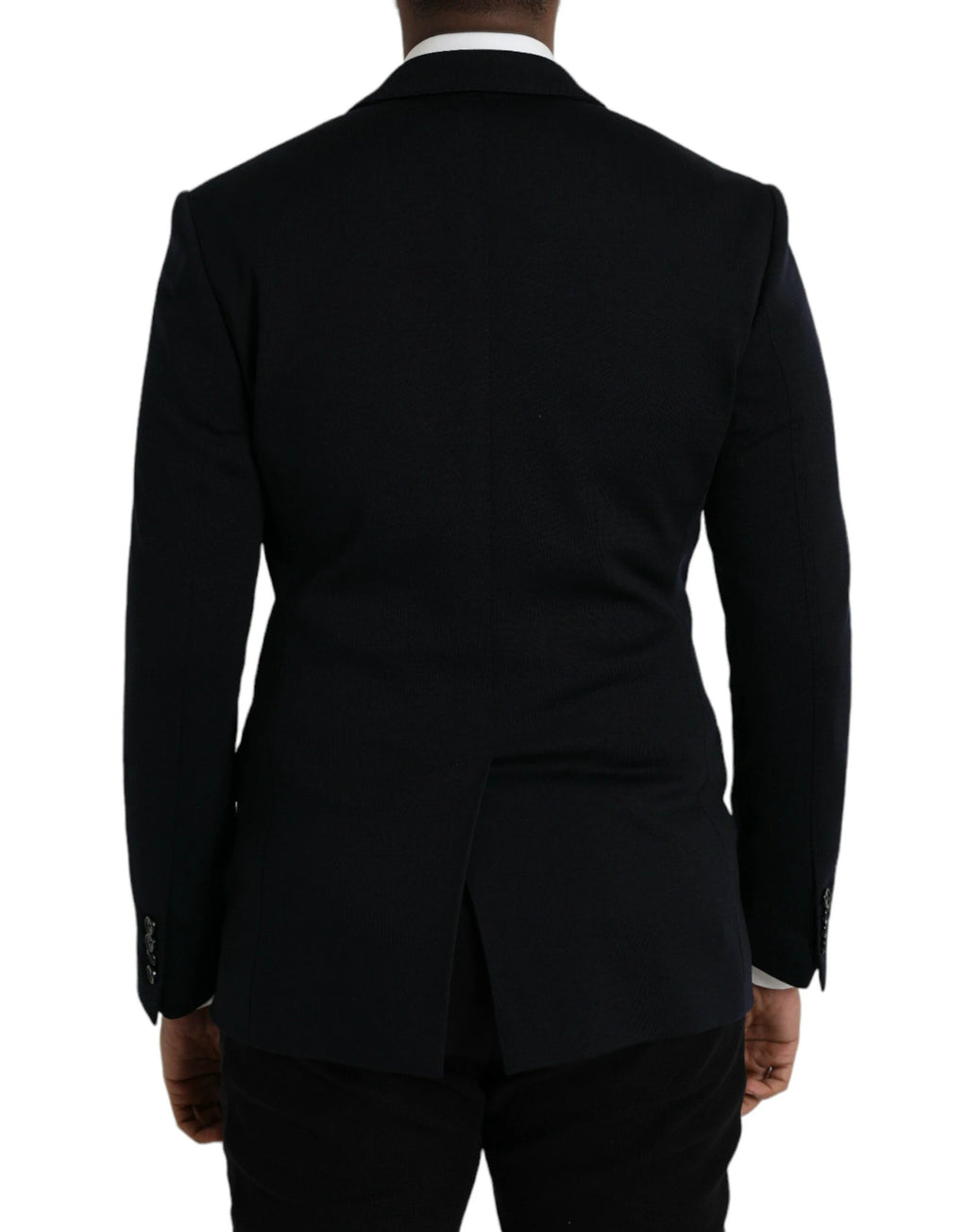 Dolce & Gabbana Black Wool Notch Single Breasted Coat Blazer by Dolce & Gabbana