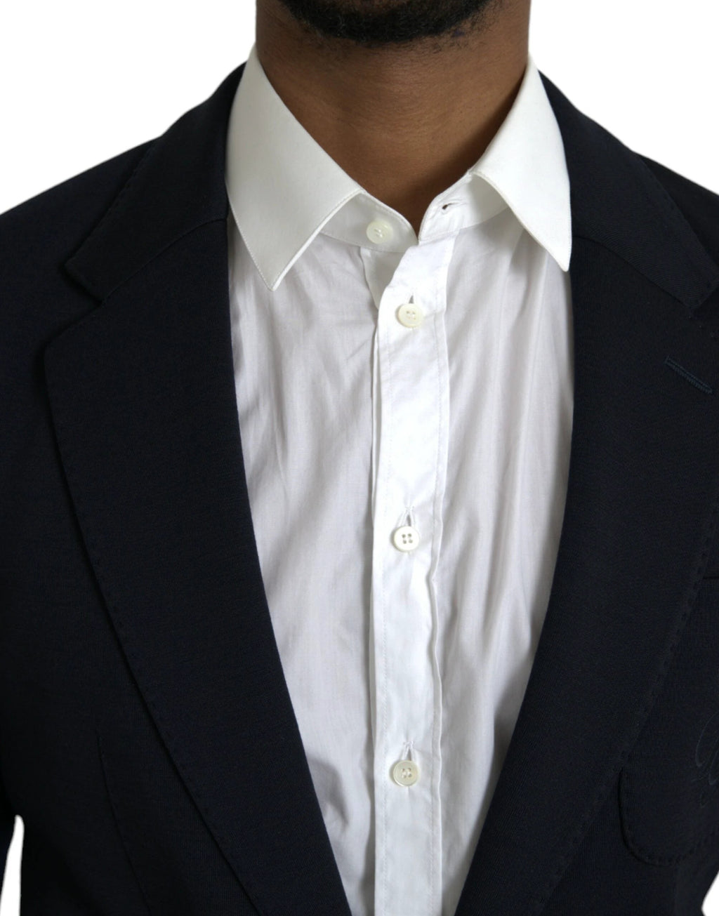 Dolce & Gabbana Black Wool Notch Single Breasted Coat Blazer by Dolce & Gabbana