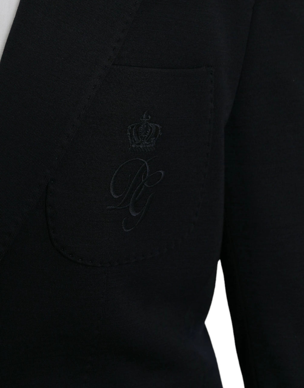 Dolce & Gabbana Black Wool Notch Single Breasted Coat Blazer by Dolce & Gabbana