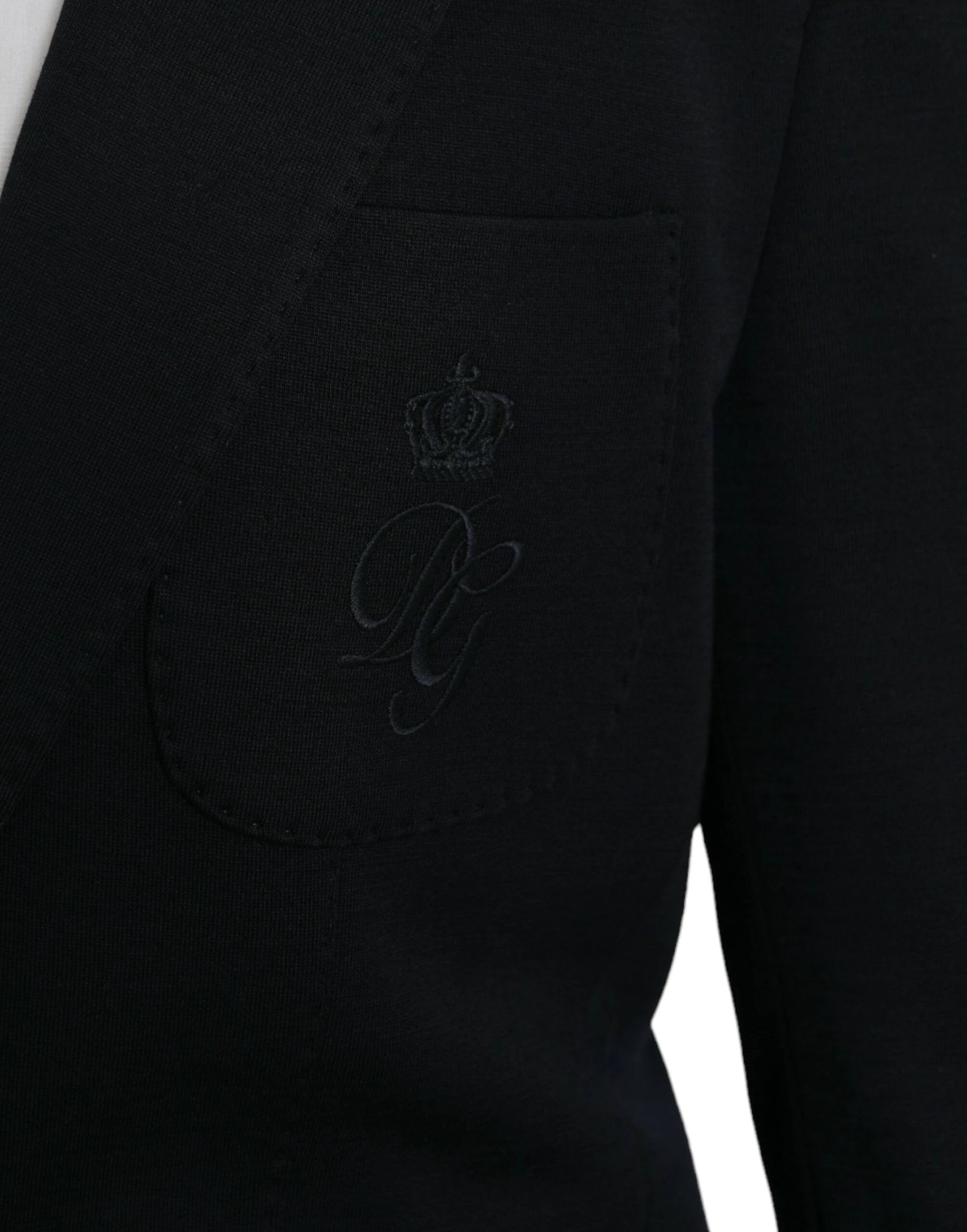 Dolce & Gabbana Black Wool Notch Single Breasted Coat Blazer by Dolce & Gabbana