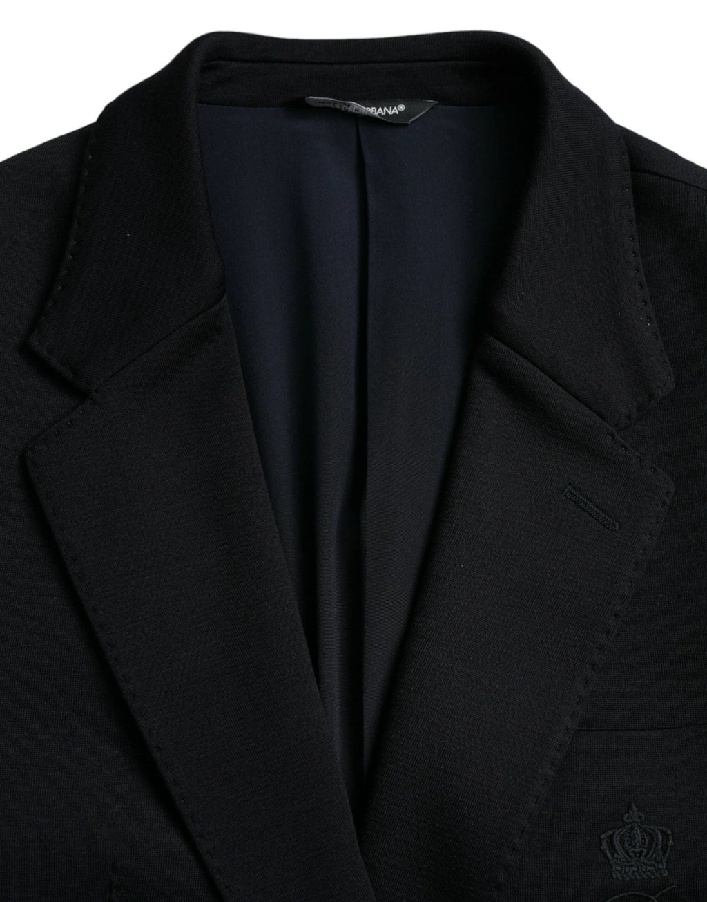 Dolce & Gabbana Black Wool Notch Single Breasted Coat Blazer by Dolce & Gabbana