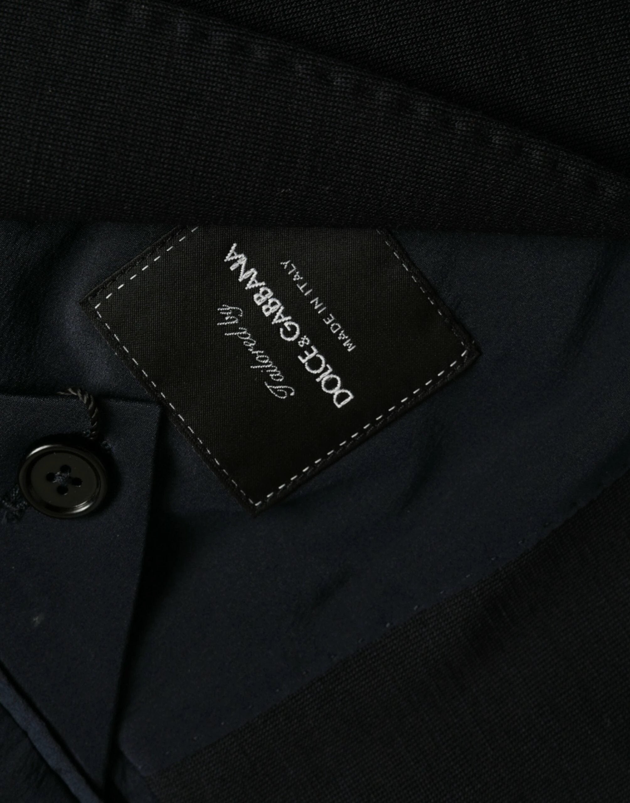 Dolce & Gabbana Black Wool Notch Single Breasted Coat Blazer by Dolce & Gabbana