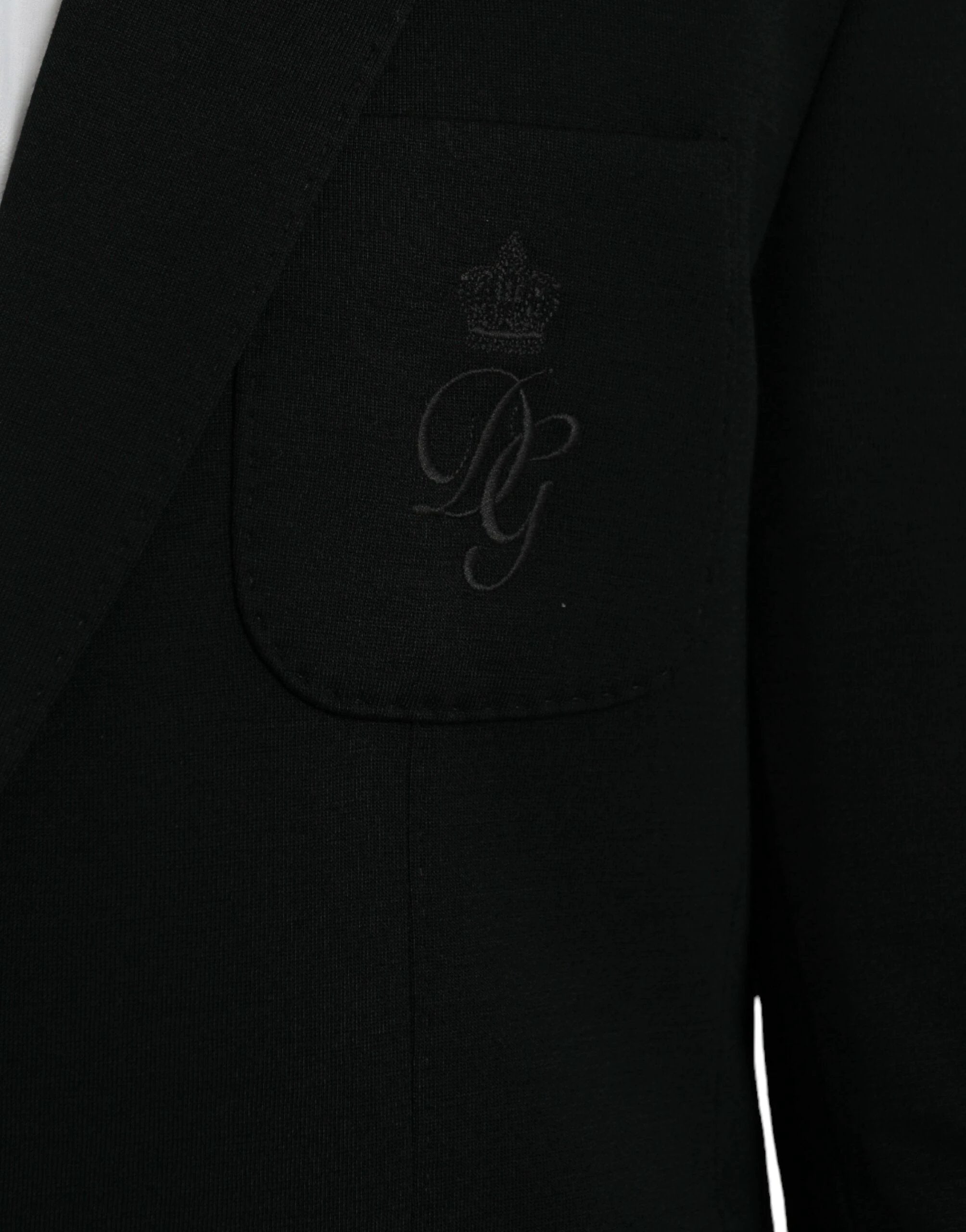 Dolce & Gabbana Black Wool Notch Single Breasted Coat Blazer by Dolce & Gabbana