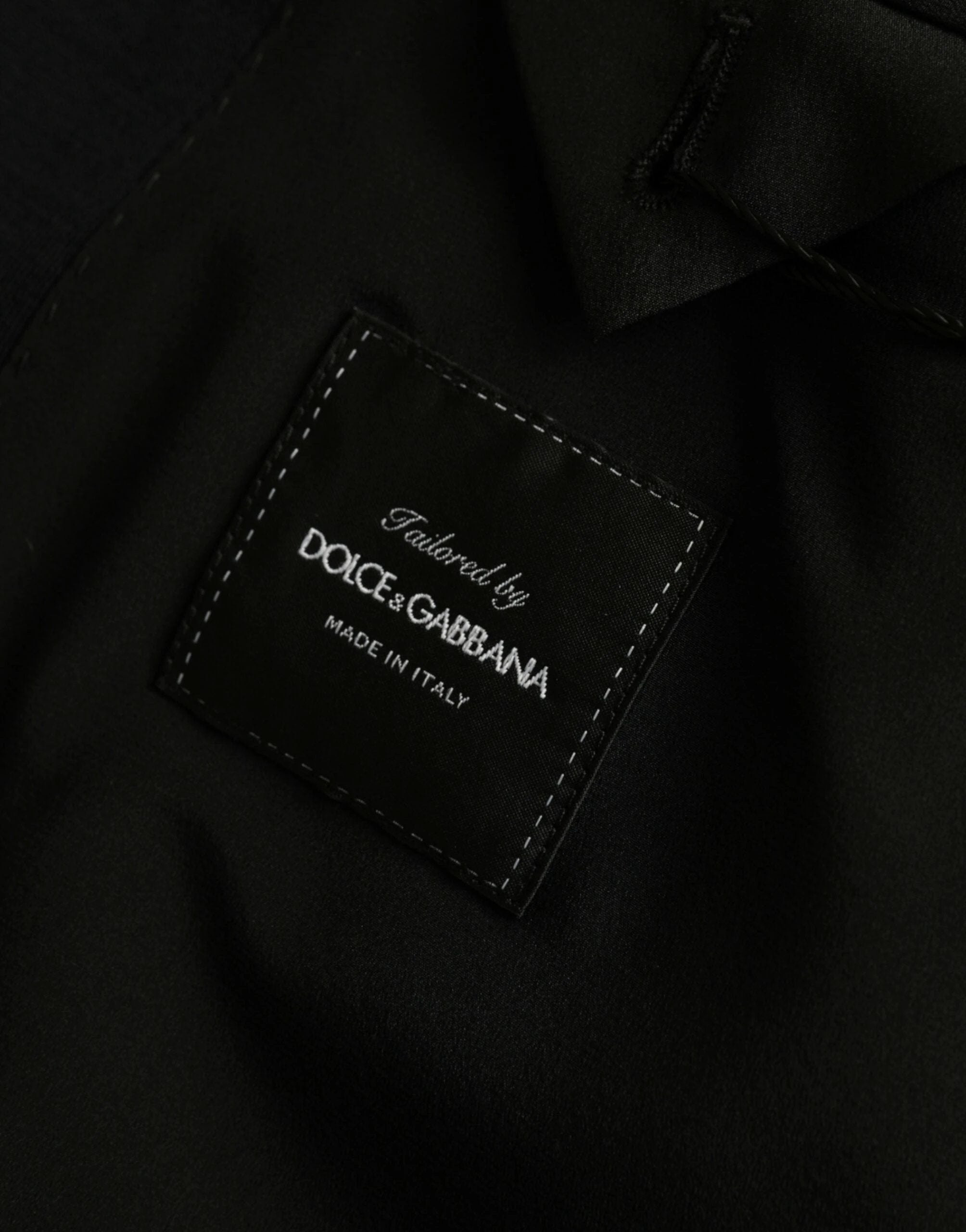 Dolce & Gabbana Black Wool Notch Single Breasted Coat Blazer by Dolce & Gabbana