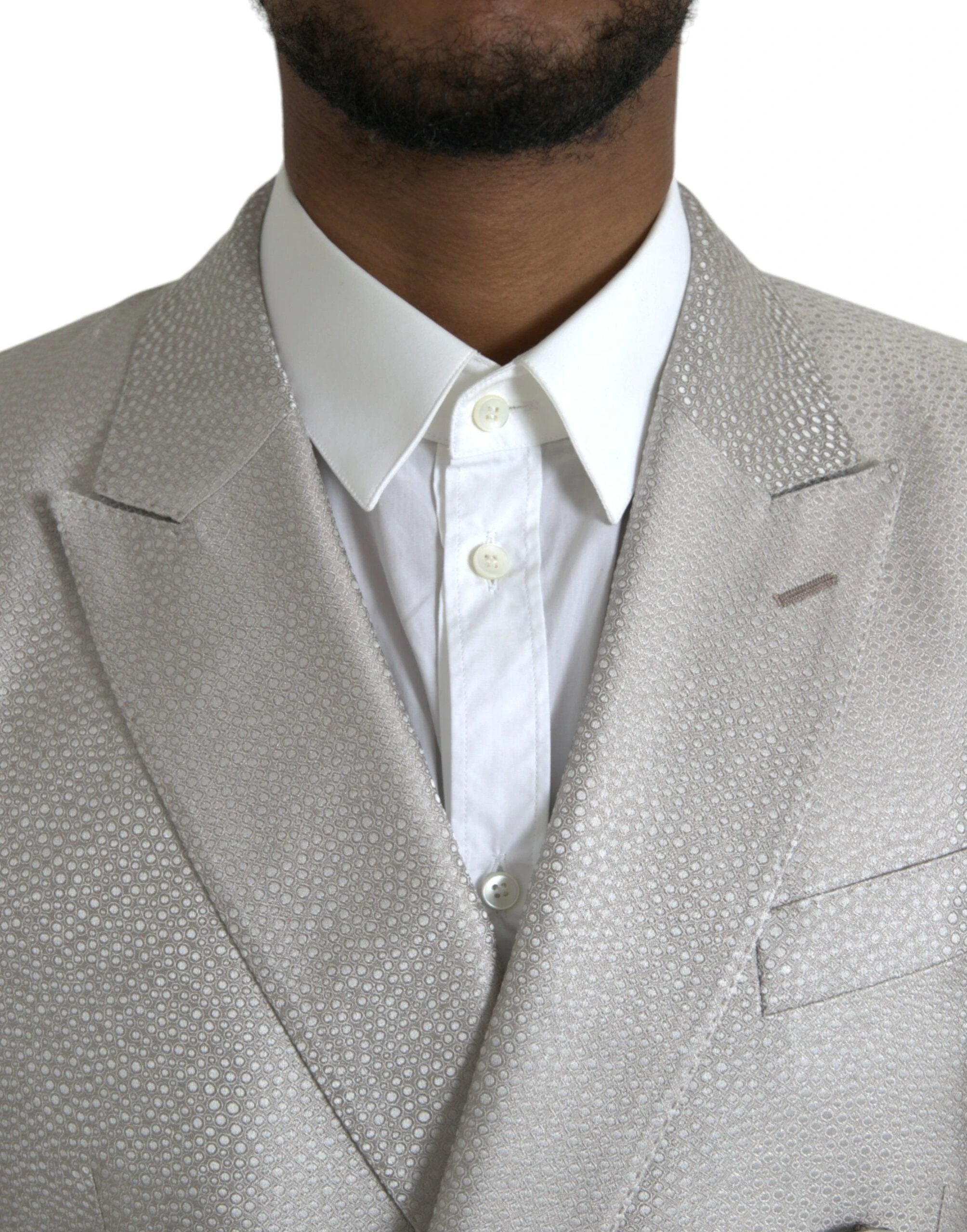 Dolce & Gabbana Off White MARTINI Double Breasted Coat Blazer by Dolce & Gabbana
