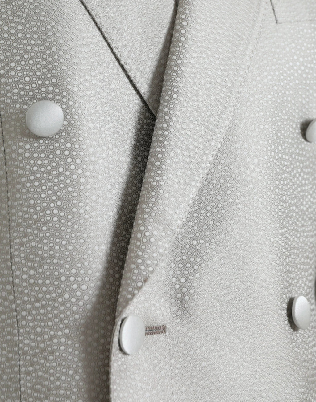 Dolce & Gabbana Off White MARTINI Double Breasted Coat Blazer by Dolce & Gabbana