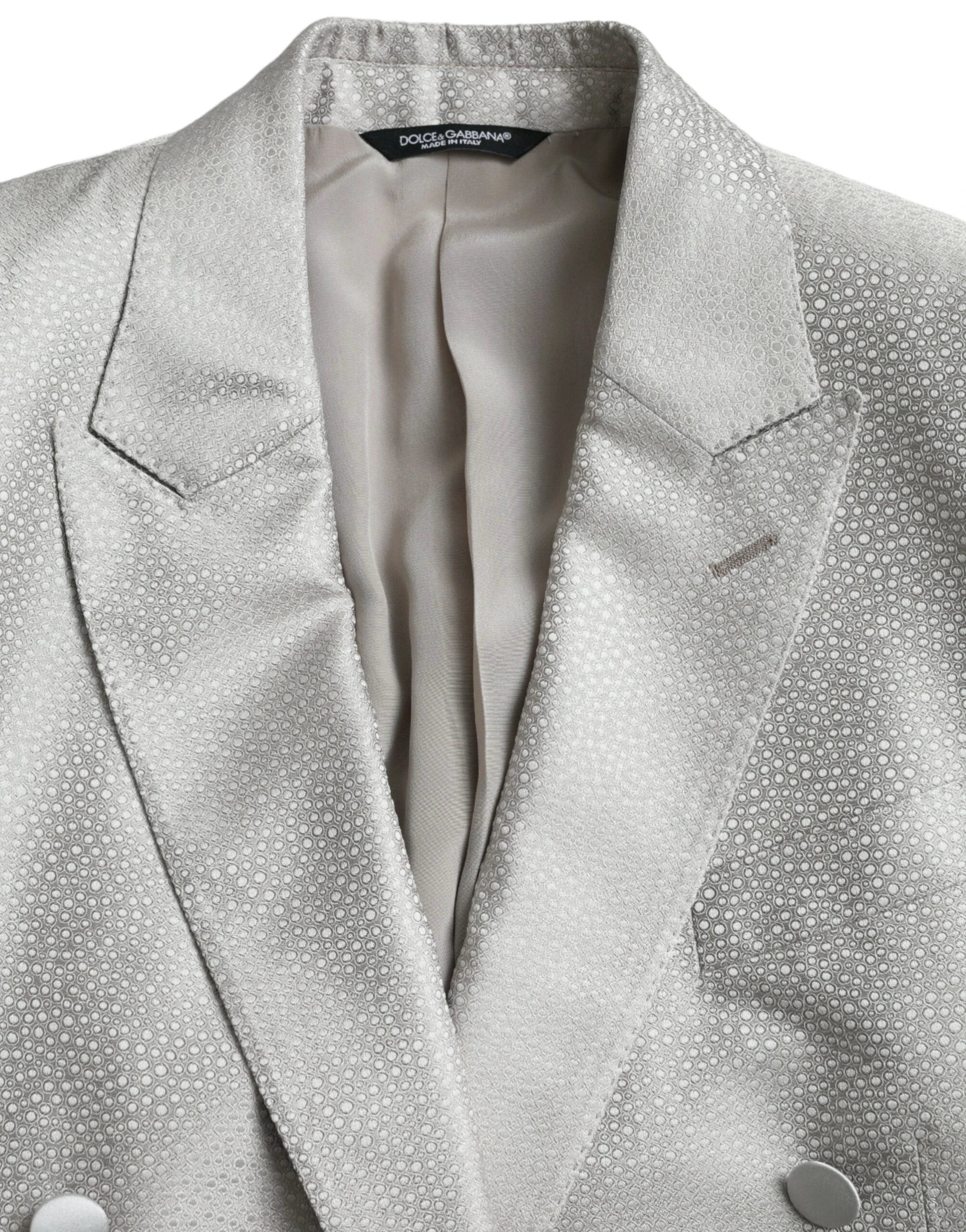 Dolce & Gabbana Off White MARTINI Double Breasted Coat Blazer by Dolce & Gabbana