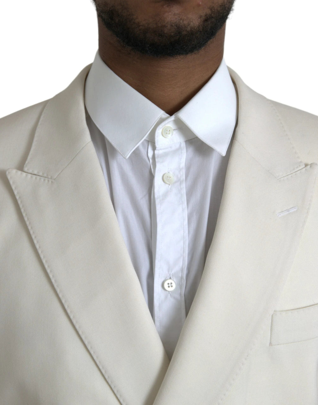 Dolce & Gabbana White Wool MARTINI Double Breasted Blazer by Dolce & Gabbana