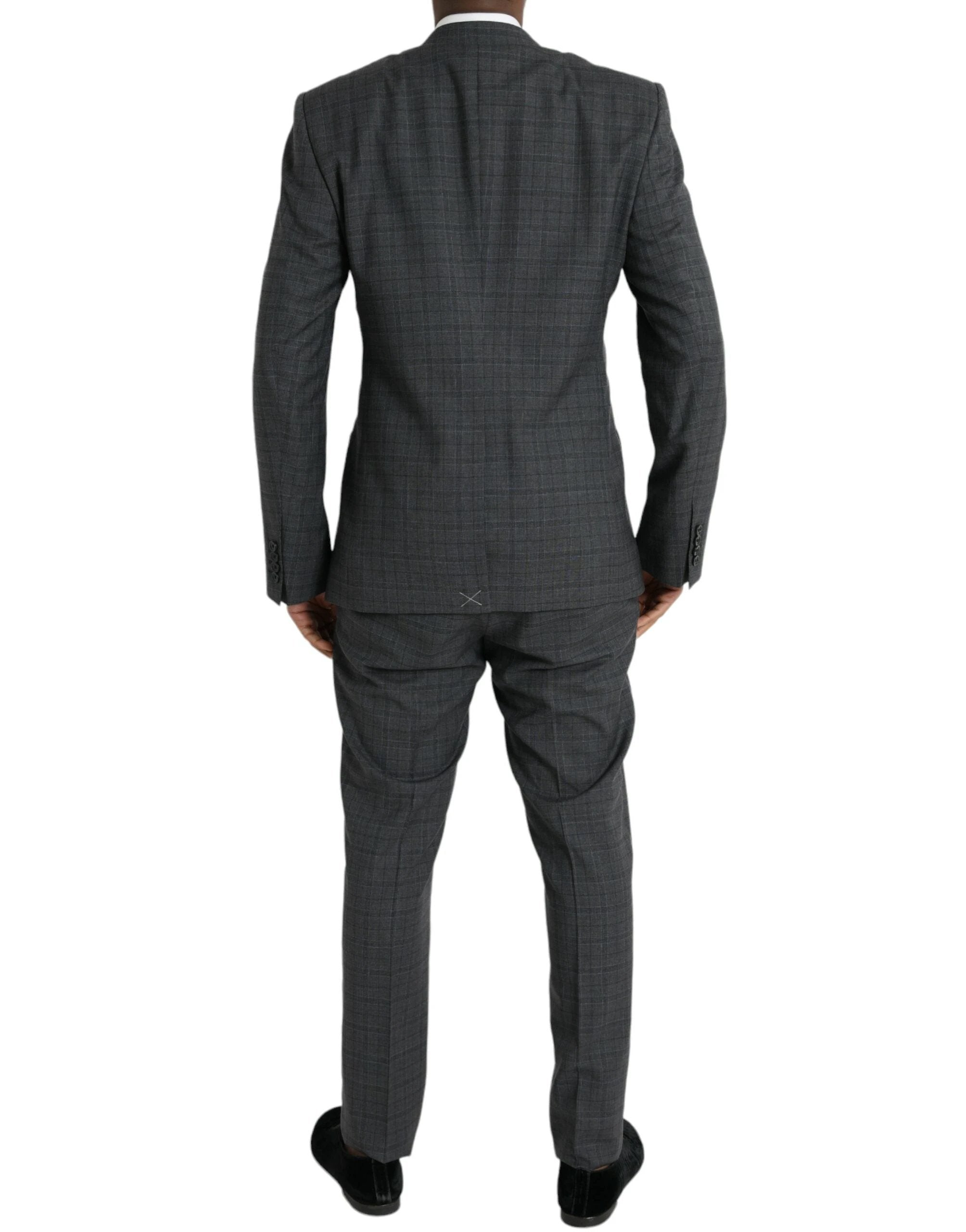 Dolce & Gabbana Gray Plaid Wool MARTINI Formal 2 Piece Suit by Dolce & Gabbana