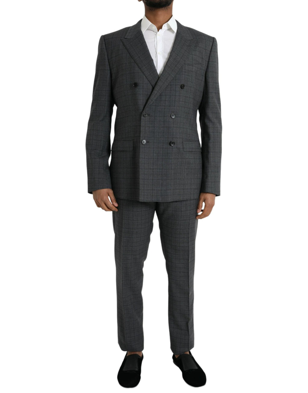 Dolce & Gabbana Gray Plaid Wool MARTINI Formal 2 Piece Suit by Dolce & Gabbana