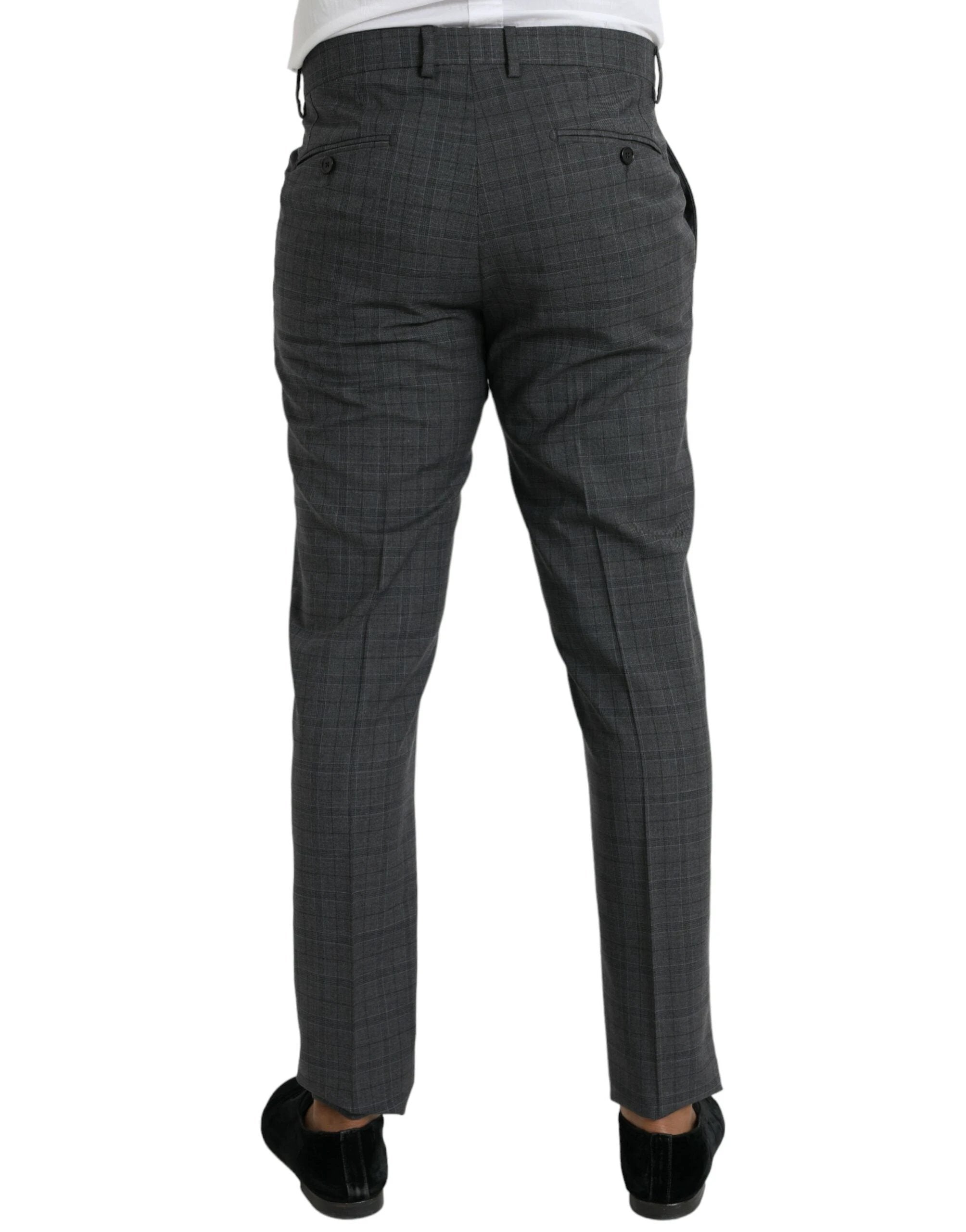 Dolce & Gabbana Gray Plaid Wool MARTINI Formal 2 Piece Suit by Dolce & Gabbana
