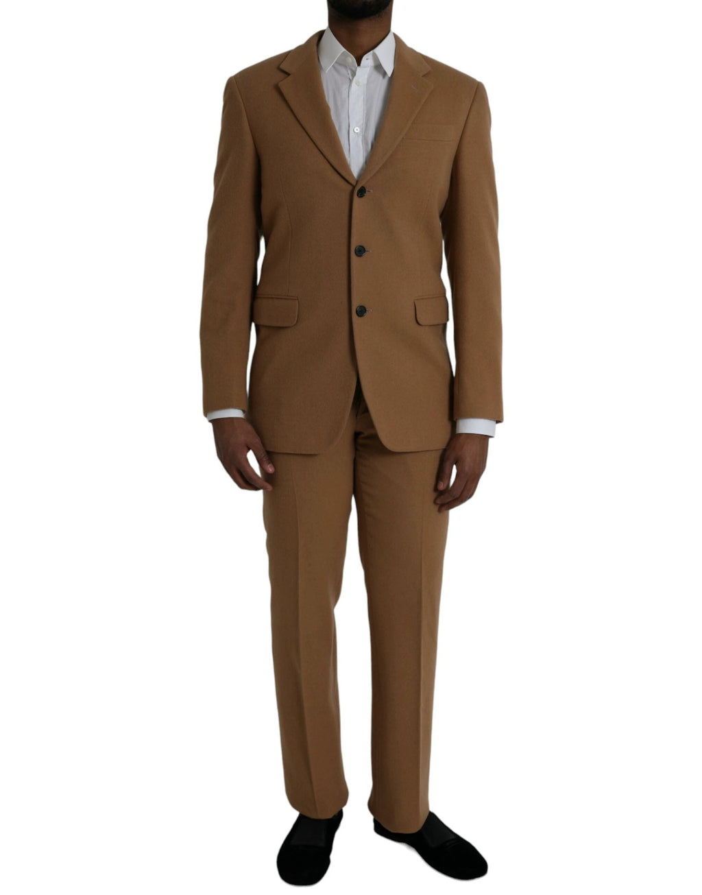 Prada Brown Cashmere 2 Piece Single Breasted Suit by Prada