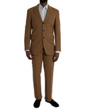 Prada Brown Cashmere 2 Piece Single Breasted Suit by Prada