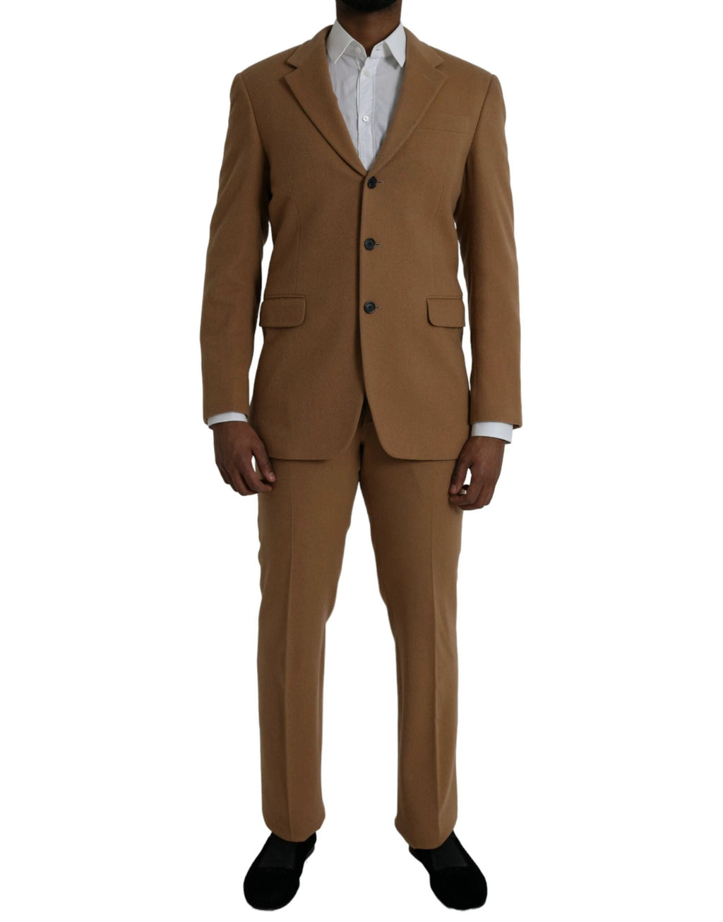 Prada Brown Cashmere 2 Piece Single Breasted Suit by Prada