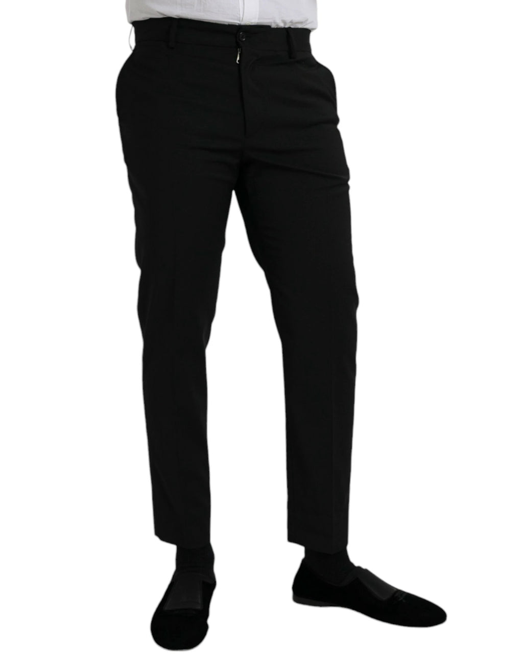 Dolce & Gabbana Black Wool SlimFit Dress Formal Pants by Dolce & Gabbana