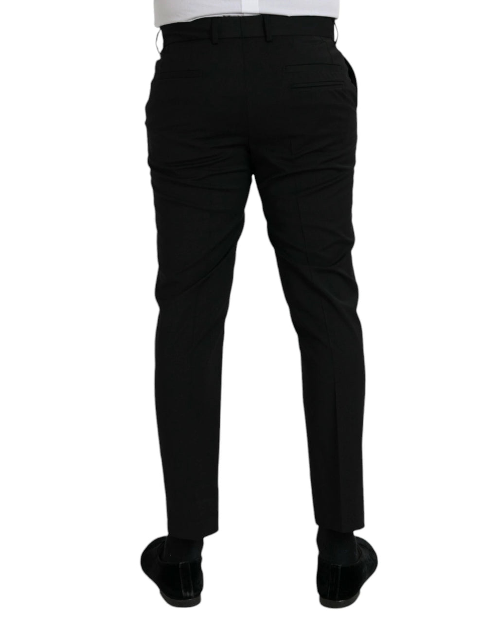 Dolce & Gabbana Black Wool SlimFit Dress Formal Pants by Dolce & Gabbana