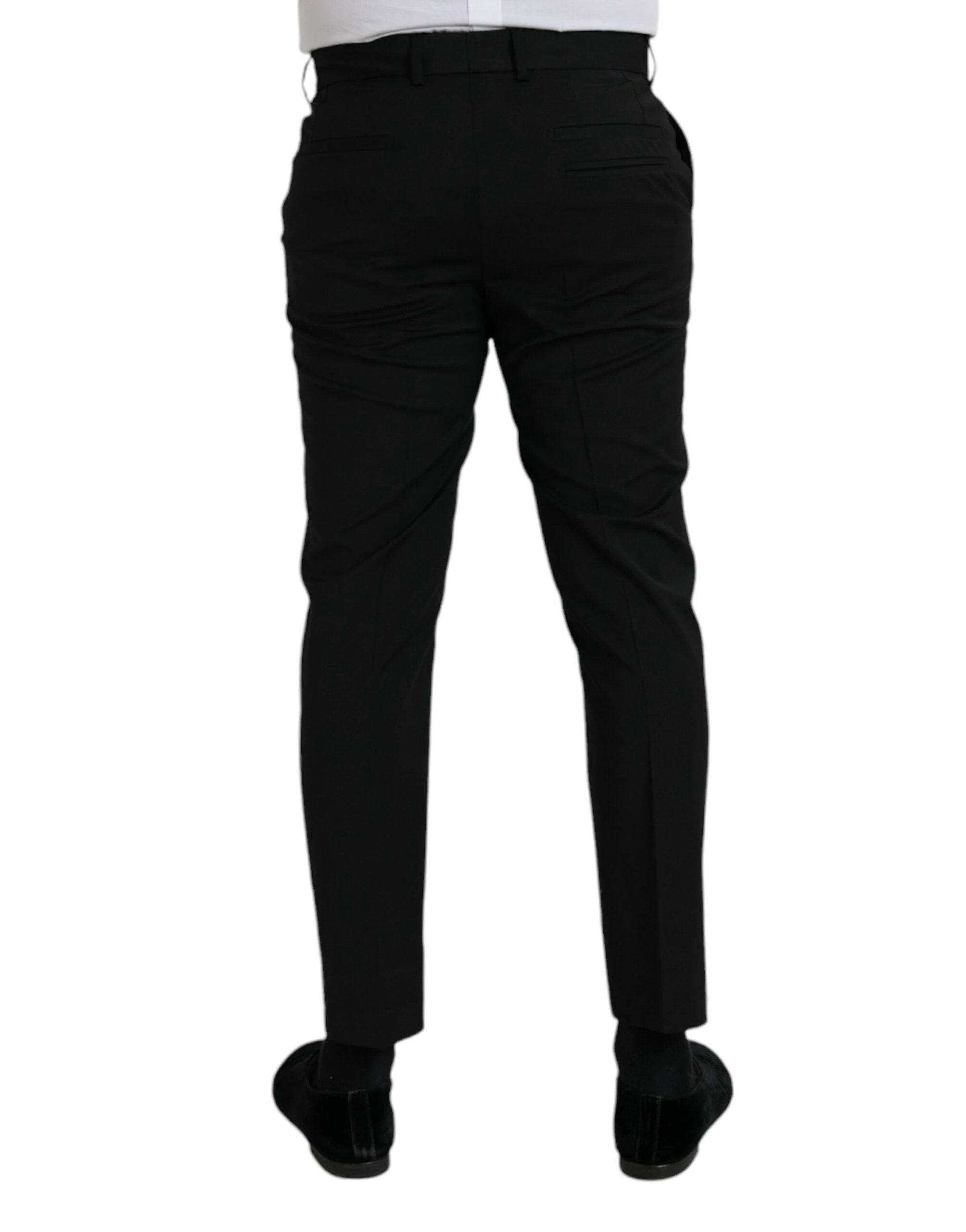 Dolce & Gabbana Black Wool SlimFit Dress Formal Pants by Dolce & Gabbana