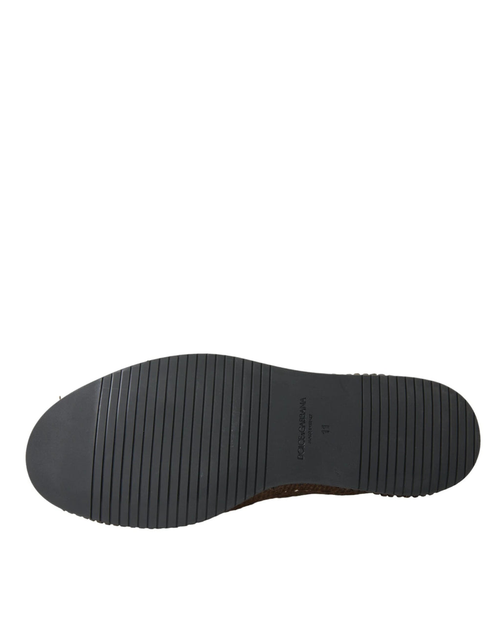 Dolce & Gabbana Brown Woven Leather Loafers Casual Shoes by Dolce & Gabbana