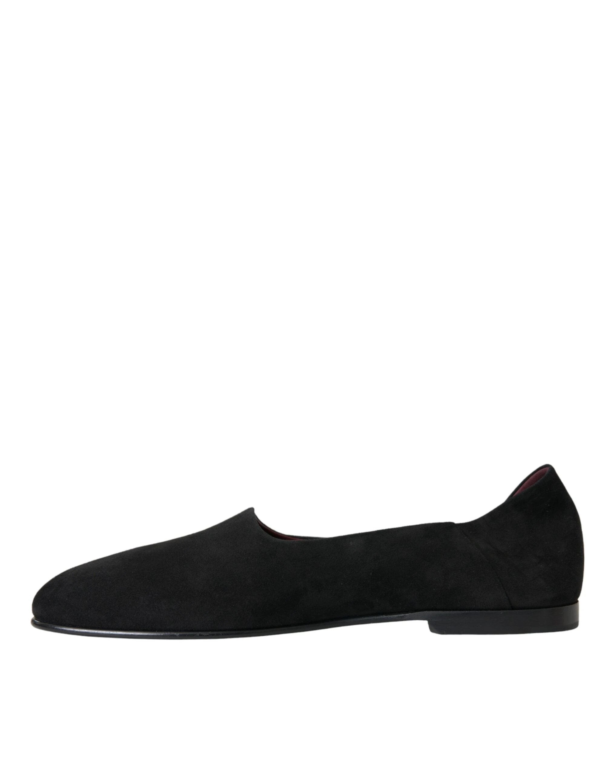 Dolce & Gabbana Black Suede Loafers Formal Dress Slip On Shoes by Dolce & Gabbana