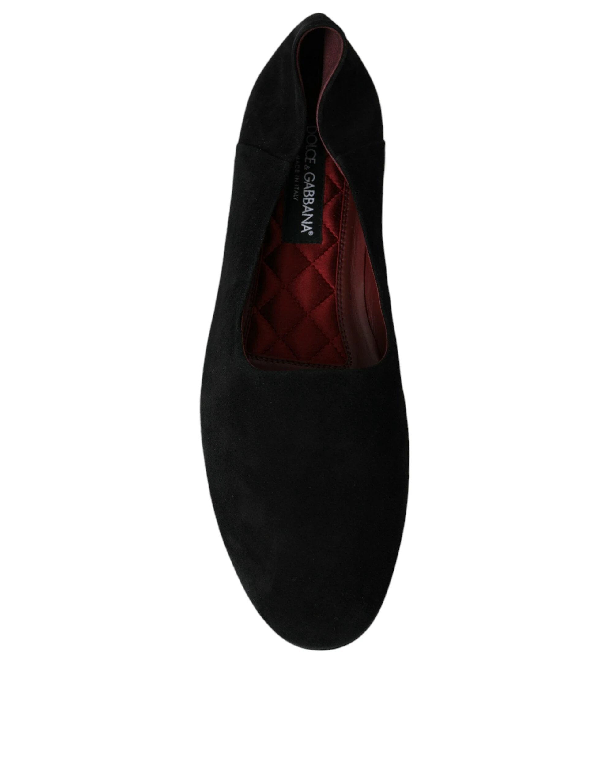 Dolce & Gabbana Black Suede Loafers Formal Dress Slip On Shoes by Dolce & Gabbana