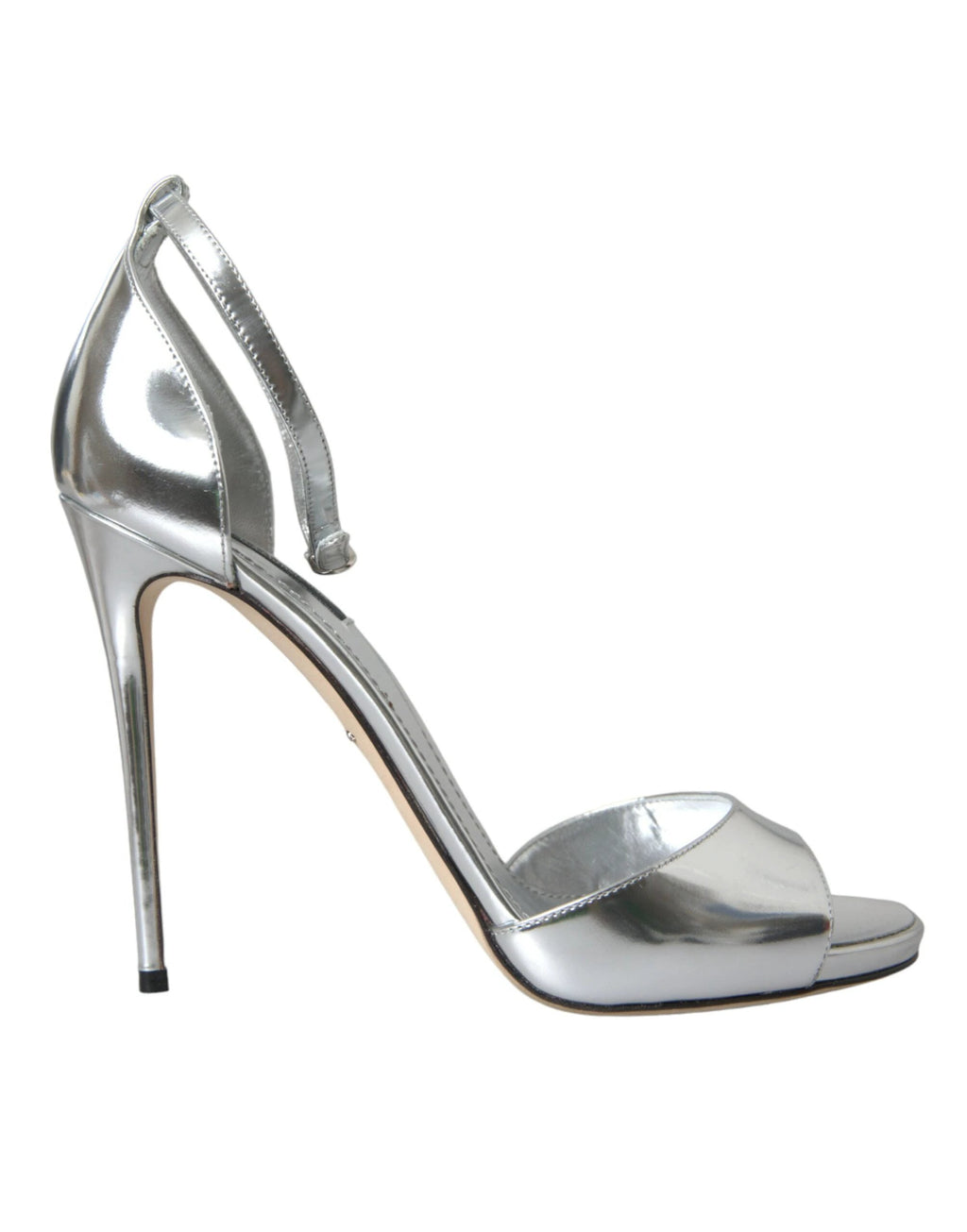 Dolce & Gabbana Silver KEIRA Leather Heels Sandals Shoes by Dolce & Gabbana