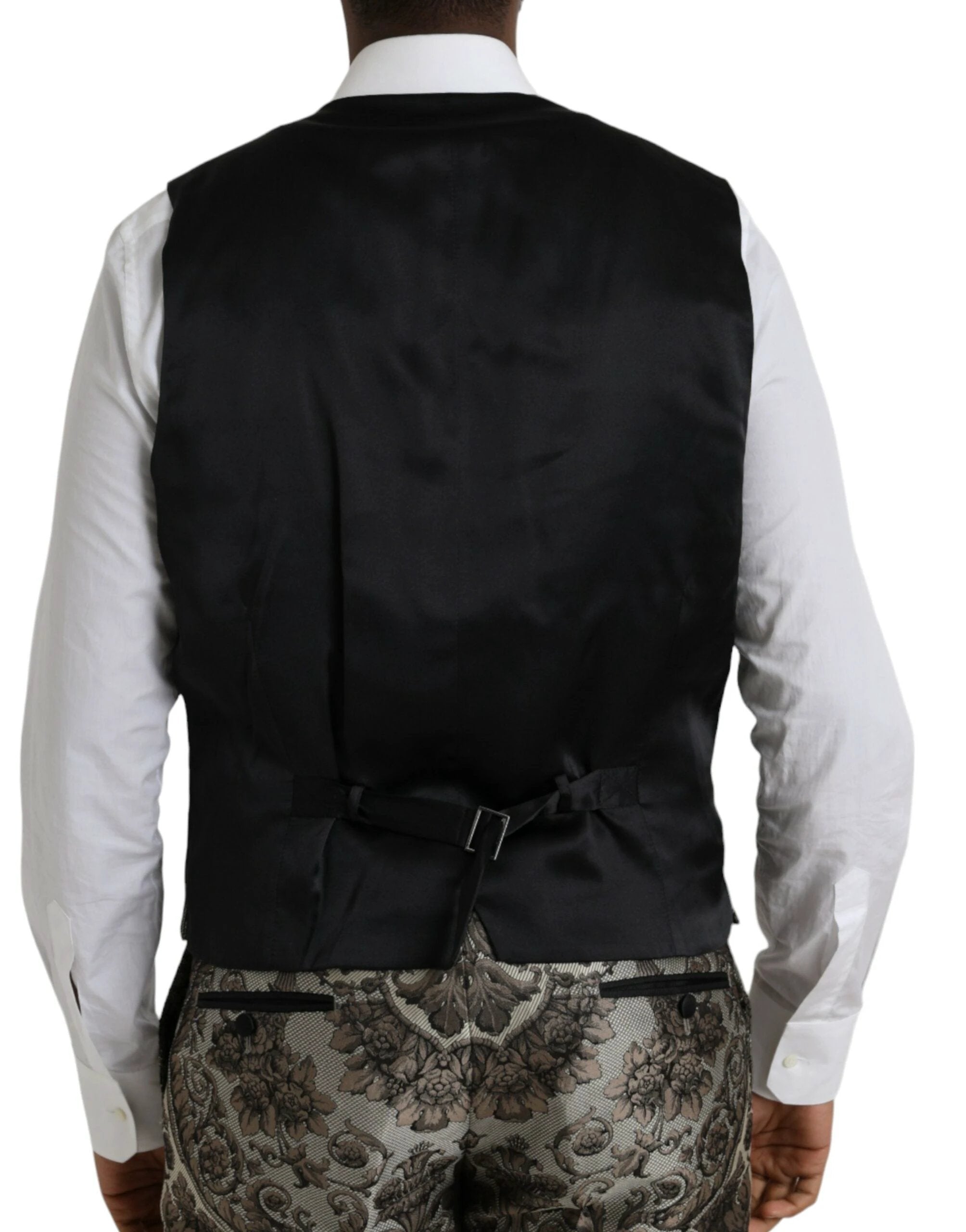 Dolce & Gabbana Brown Floral Jacquard Formal 3 Piece Suit by Dolce & Gabbana
