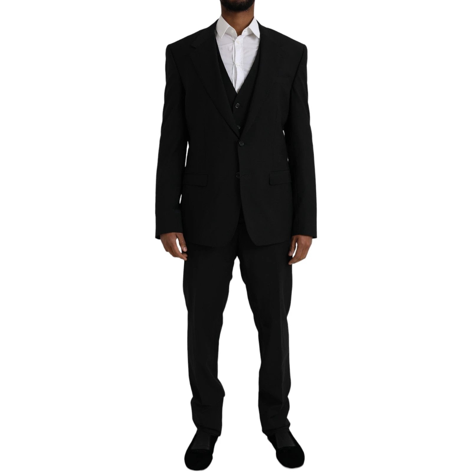Dolce & Gabbana Black Polyester STAFF Formal 3 Piece Suit by Dolce & Gabbana