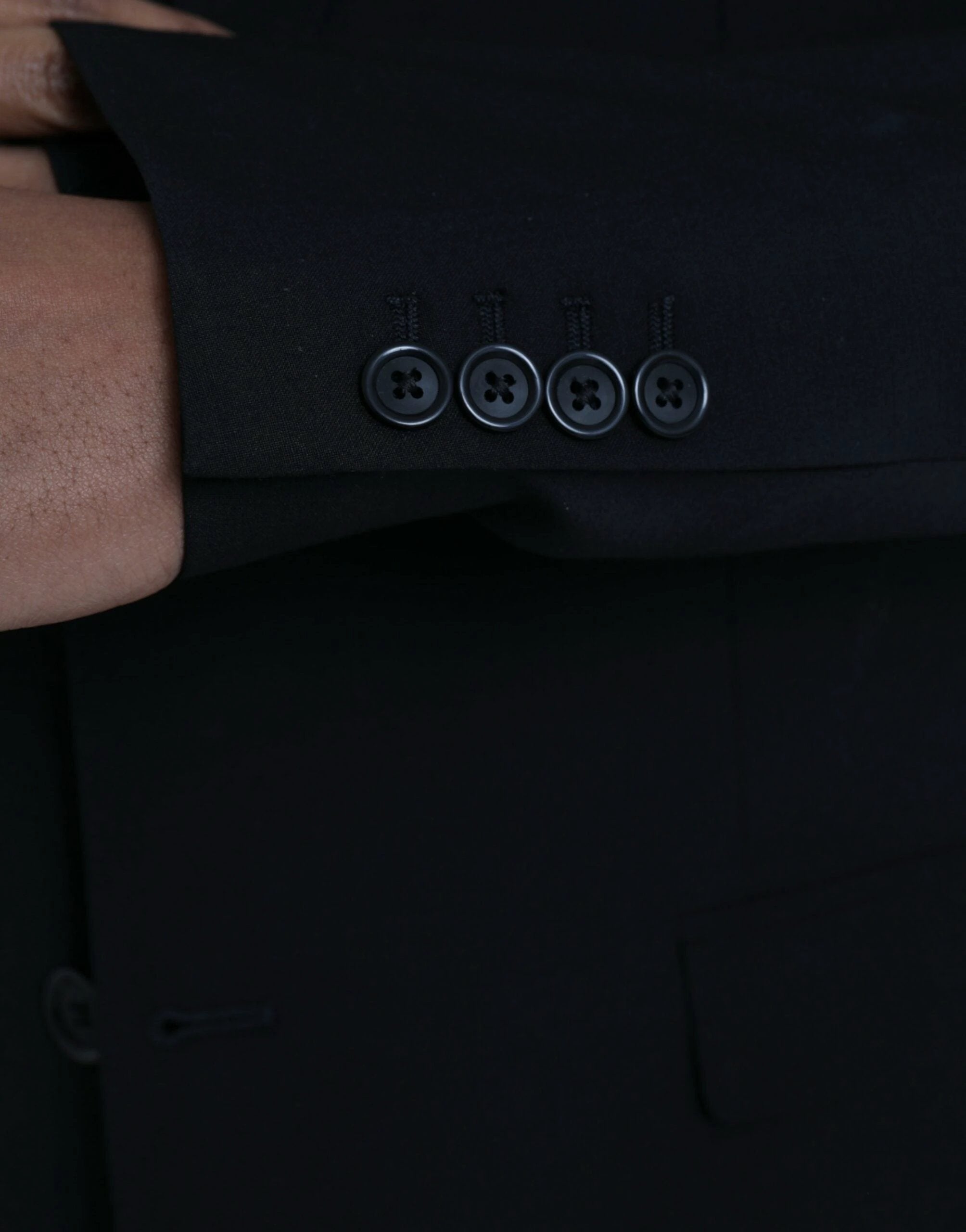 Dolce & Gabbana Black Polyester STAFF Formal 3 Piece Suit by Dolce & Gabbana