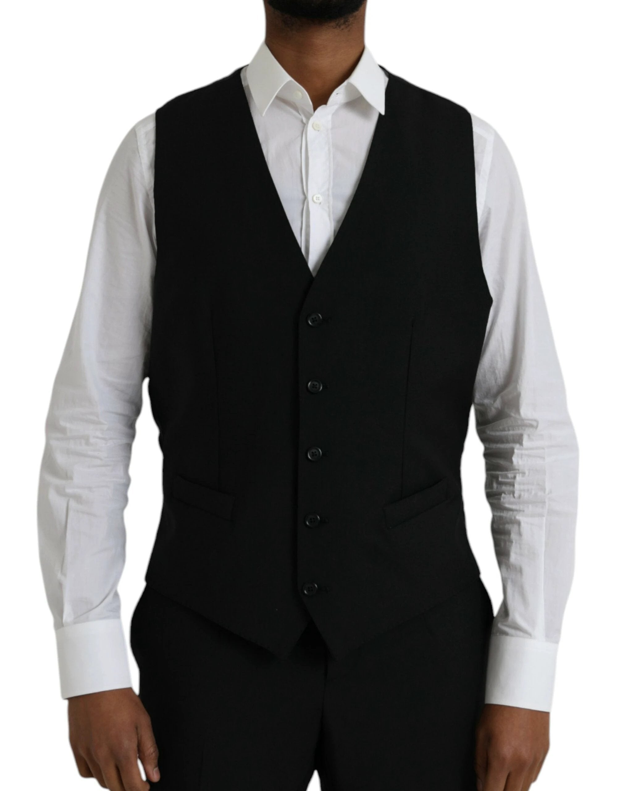 Dolce & Gabbana Black Polyester STAFF Formal 3 Piece Suit by Dolce & Gabbana